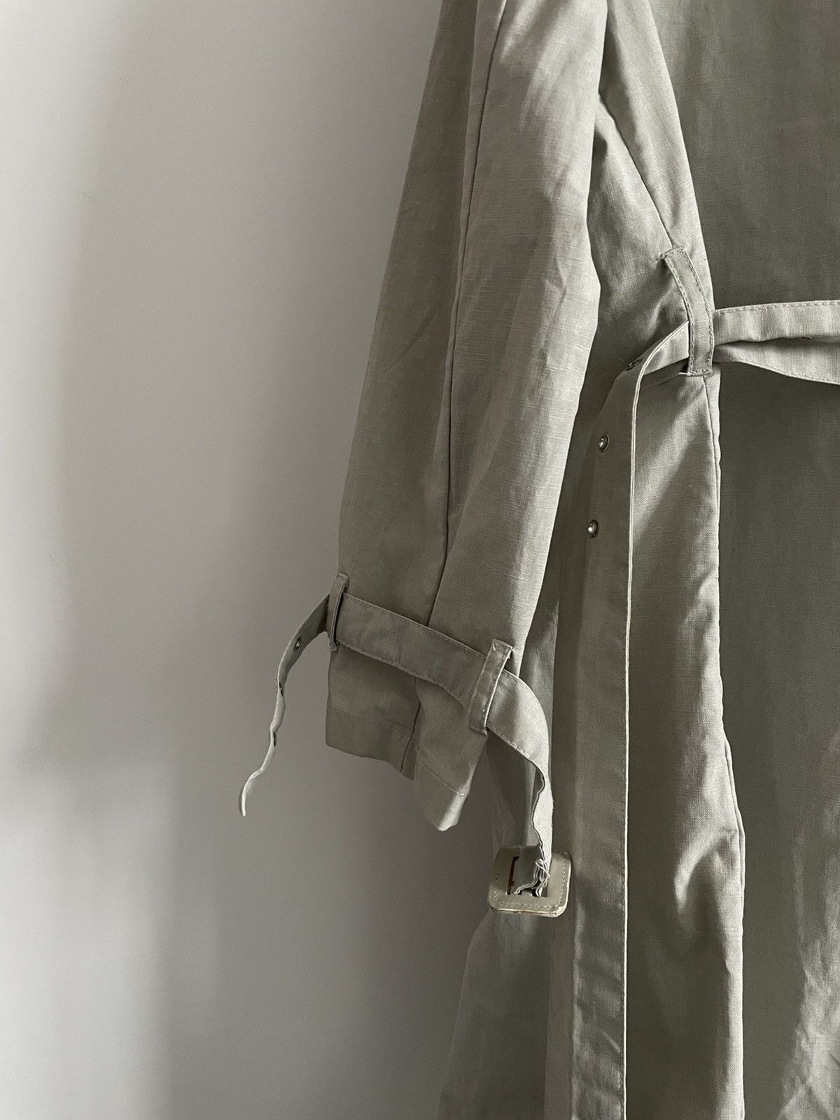 Jean Paul Gaultier Jean Paul Gaultier Linen Beige Trench Coat RARE Size L / US 10 / IT 46 - 8 Thumbnail