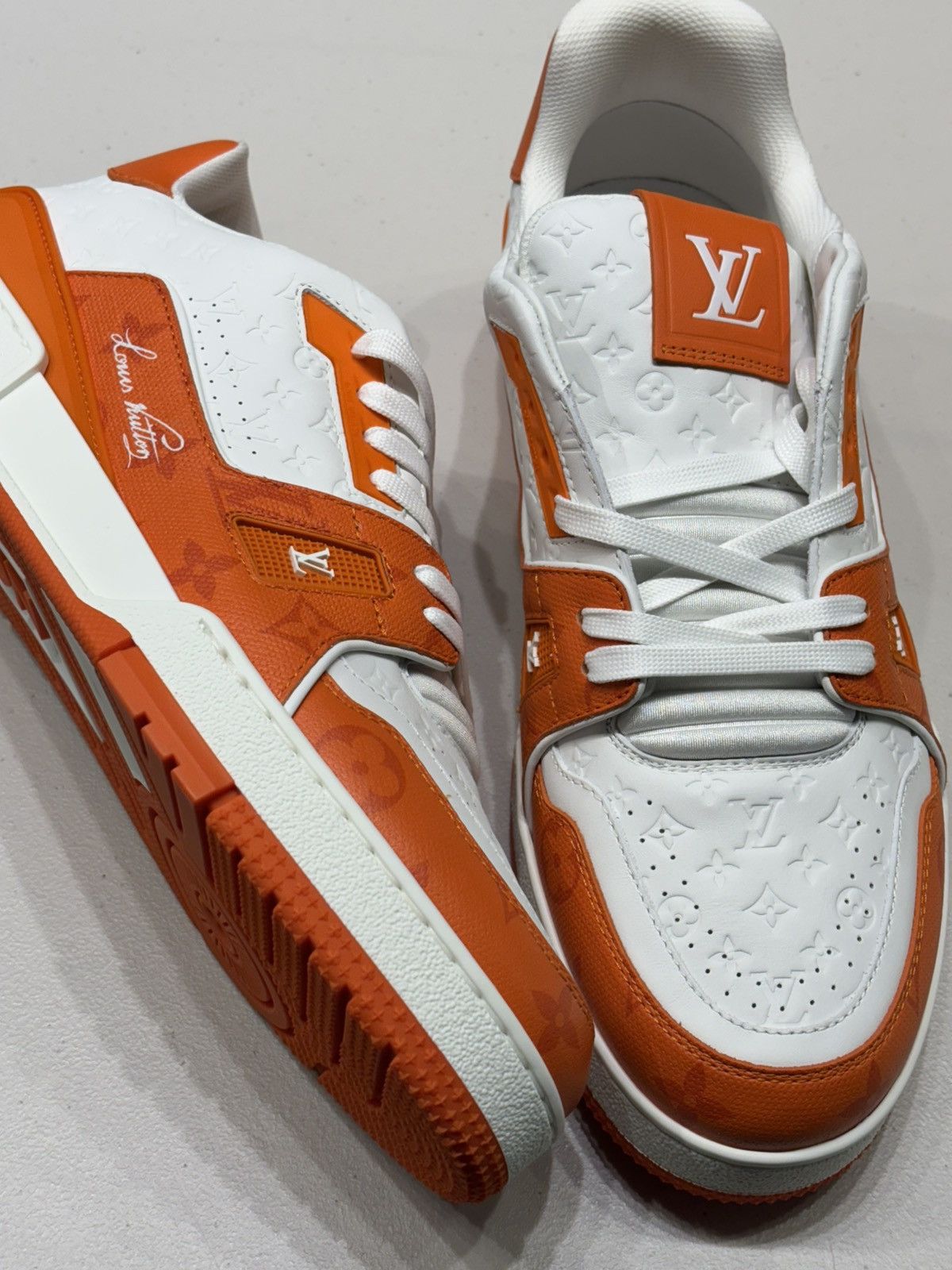 Louis Vuitton Louis Vuitton Orange Trainer Sneakers Size US 10 / EU 43 - 9 Thumbnail
