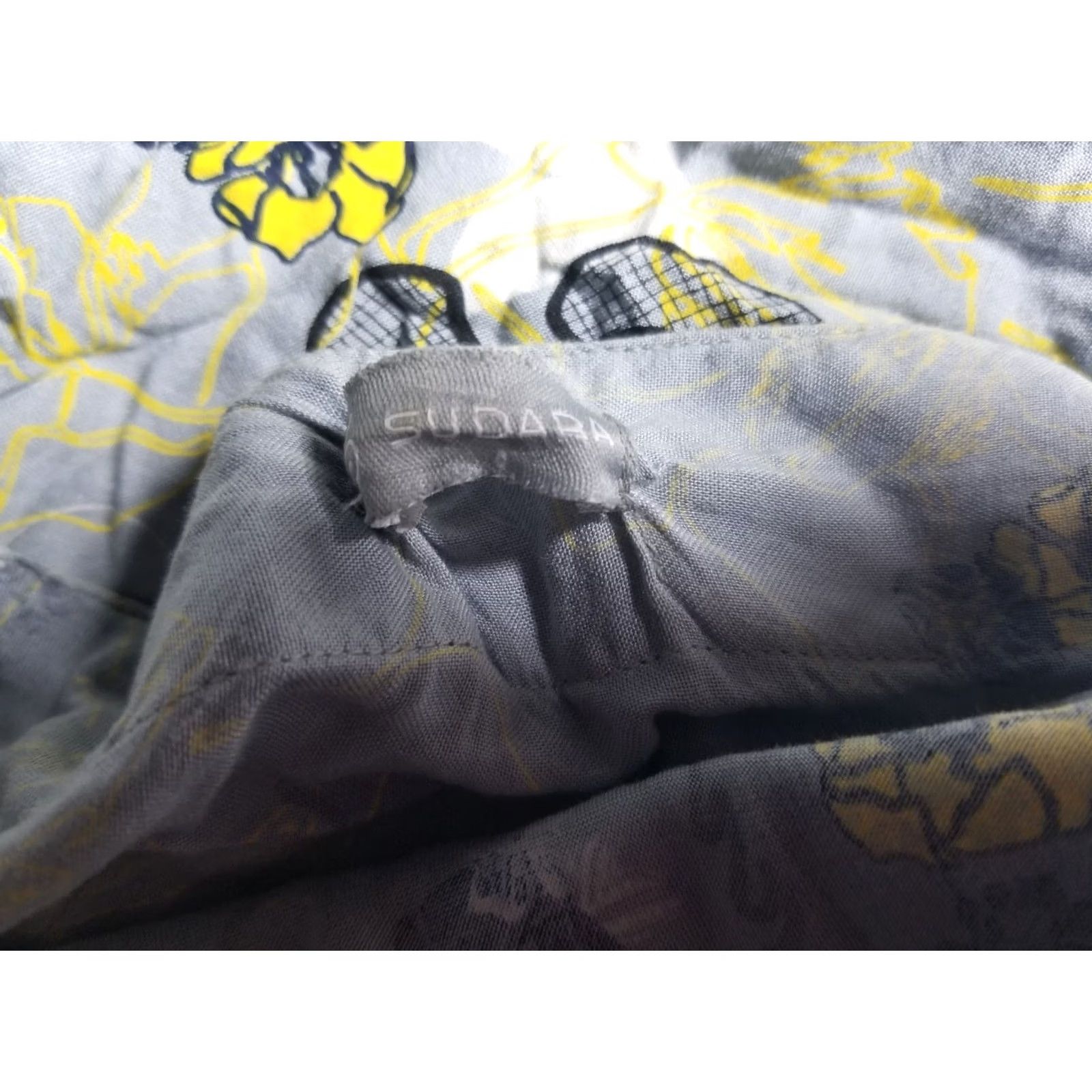 Vintage Sudara Punjammies Women Gray Yellow Kimono Robe M-L Size ONE SIZE - 3 Thumbnail