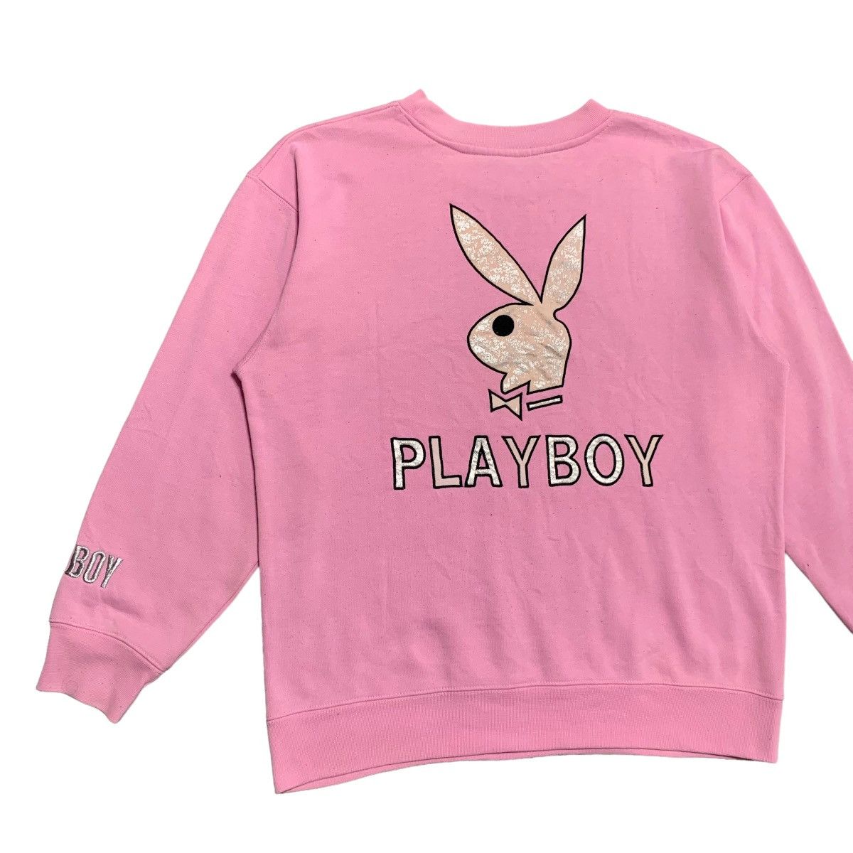 Playboy Vintage Playboy Big Logo Pink Sweatshirt Size US M / EU 48-50 / 2 - 2 Thumbnail