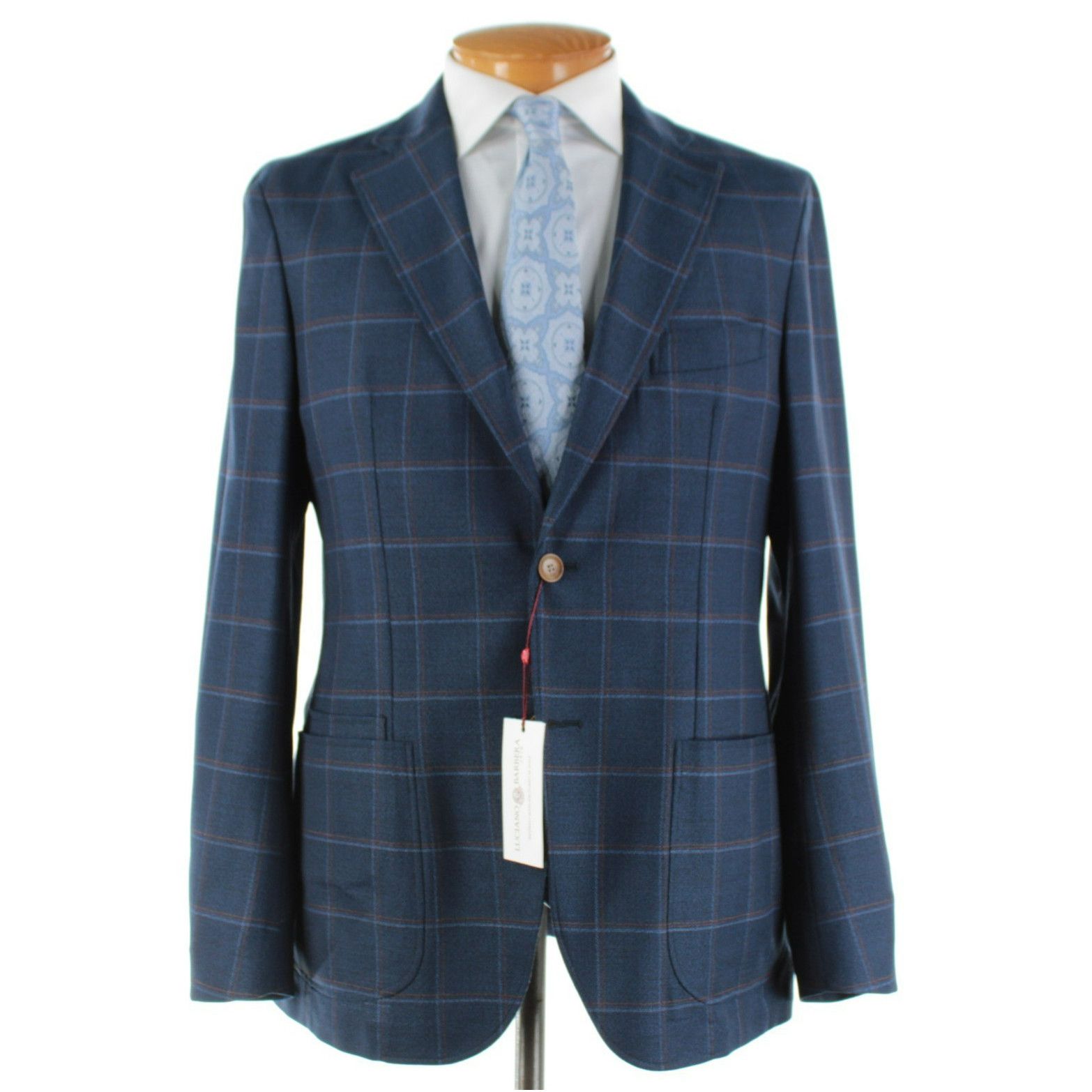 Luciano Barbera Luciano Barbera Sport Coat Size 42 US in Blue Size 42R - 1 Thumbnail