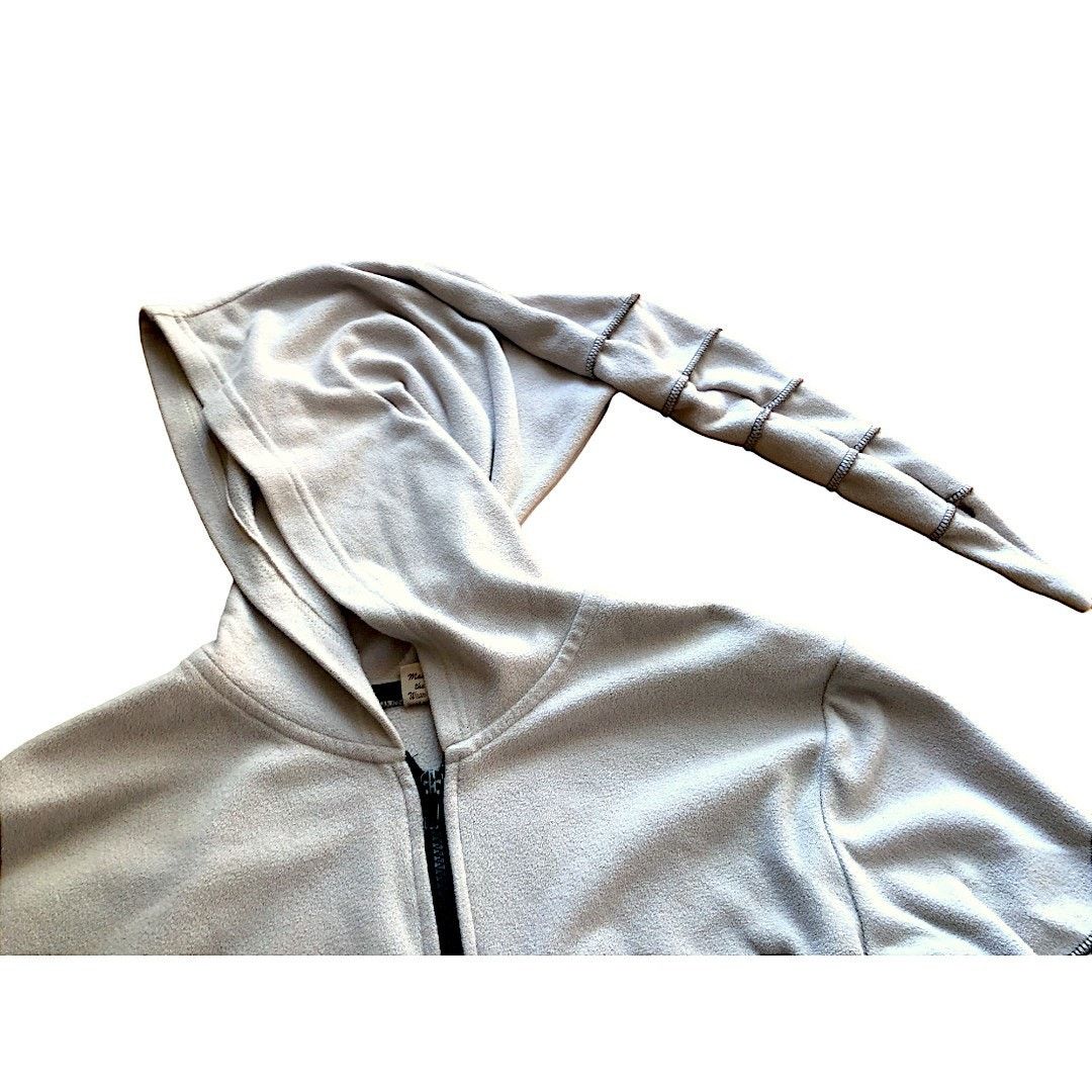 Gypsy Psytrance Jedi Forest Elf Handmade Long Hoodie Jacket - Med. Size US M / EU 48-50 / 2 - 9 Thumbnail