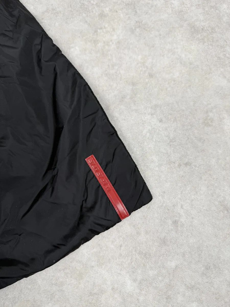 Prada 2000s Prada Black Linea Rossa Nylon Scarf Size ONE SIZE - 7 Thumbnail
