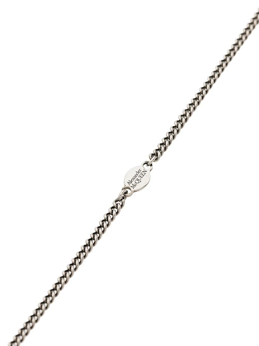 Alexander McQueen ALEXANDER MCQUEEN split skull silver tone pendant necklace Size ONE SIZE - 5 Thumbnail