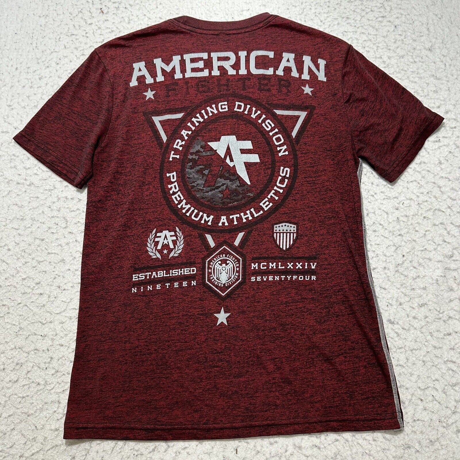 Other Buckle American Fighter Medium Athletic Logo Red T Shirt Size M / US 6-8 / IT 42-44 - 9 Thumbnail