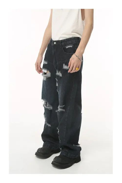 Jean American retro loose ripped high street hip-hop jeans Size US 32 / EU 48 - 3 Thumbnail
