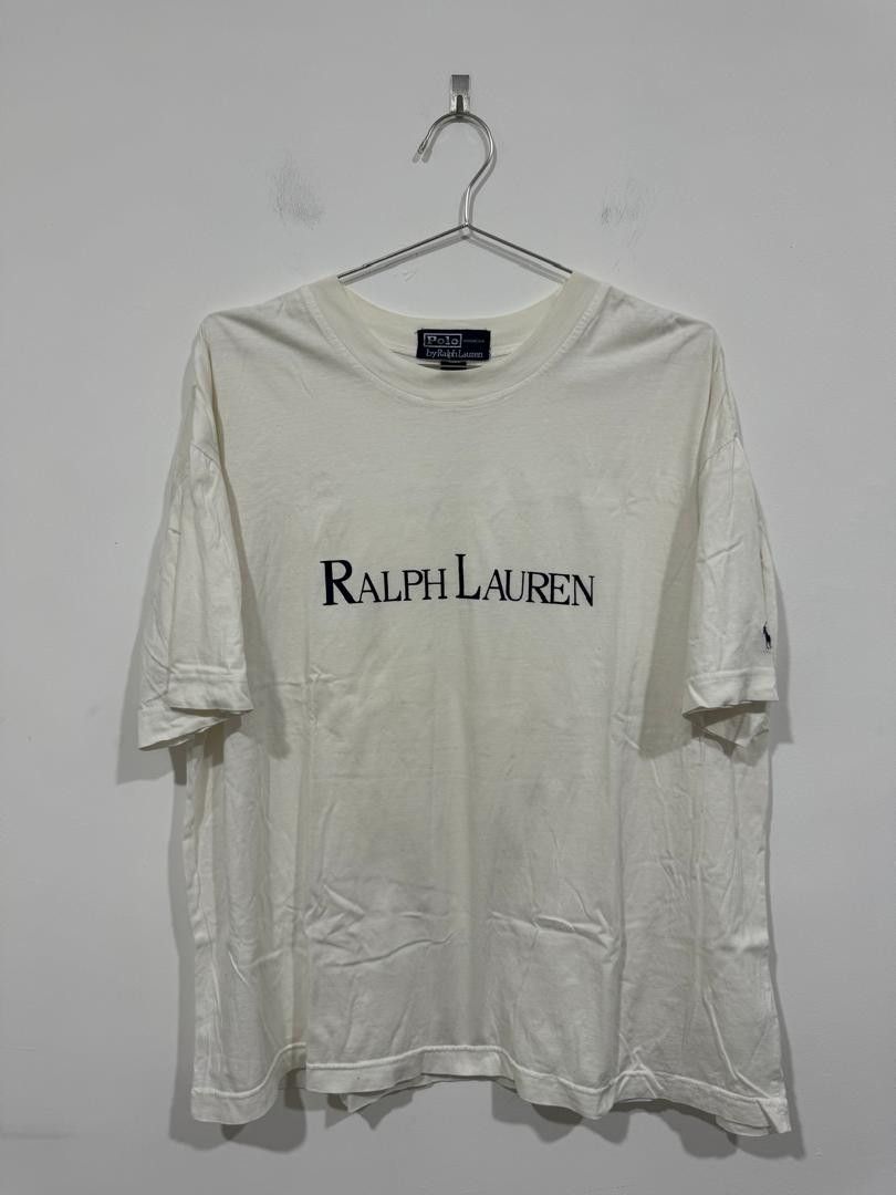 Ralph Lauren Vintage 90s Ralph Lauren Spellout Boxy Fit Tee Size US XXL / EU 58 / 5 - 1 Thumbnail