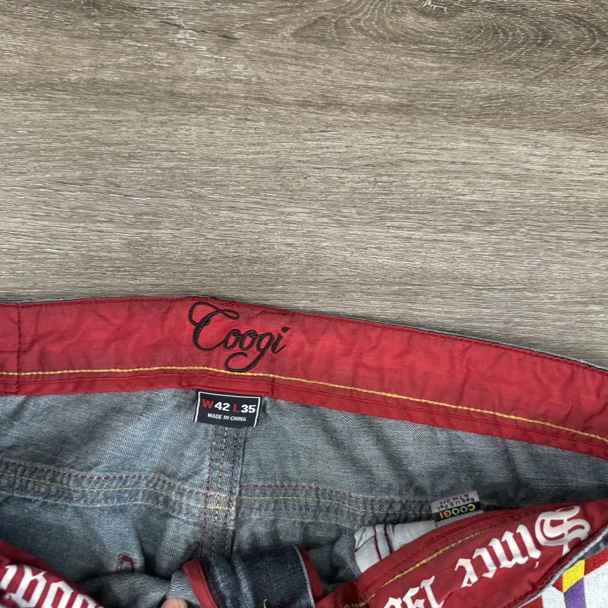 Coogi × JNCO × Vintage Crazy vintage Y2K Coogi baggy wide leg embroidered jeans rar Size US 42 / EU 58 - 7 Thumbnail