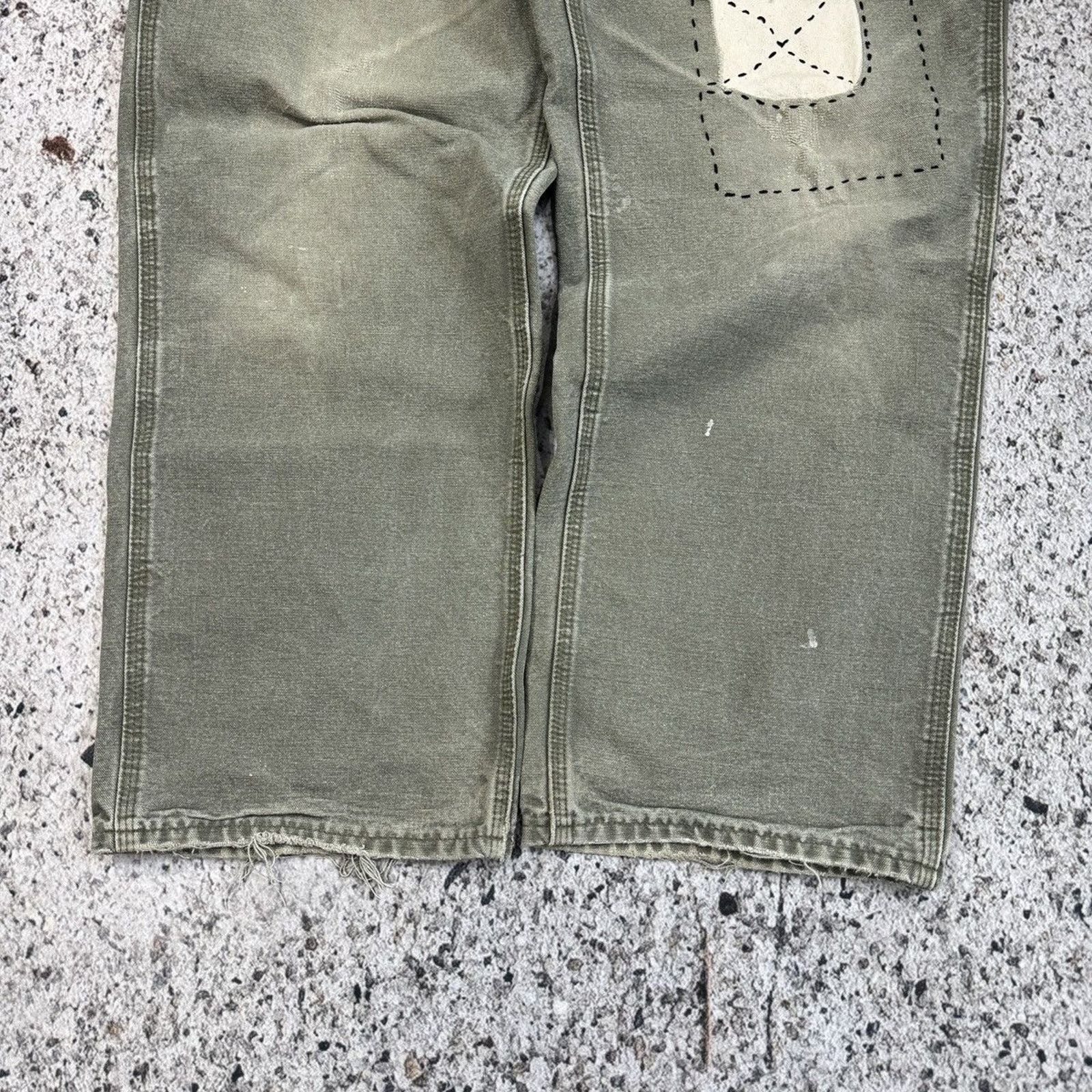 Carhartt Thrashed Faded Distressed Carhartt Pants ERD Grunge Chrome Size US 34 / EU 50 - 8 Thumbnail