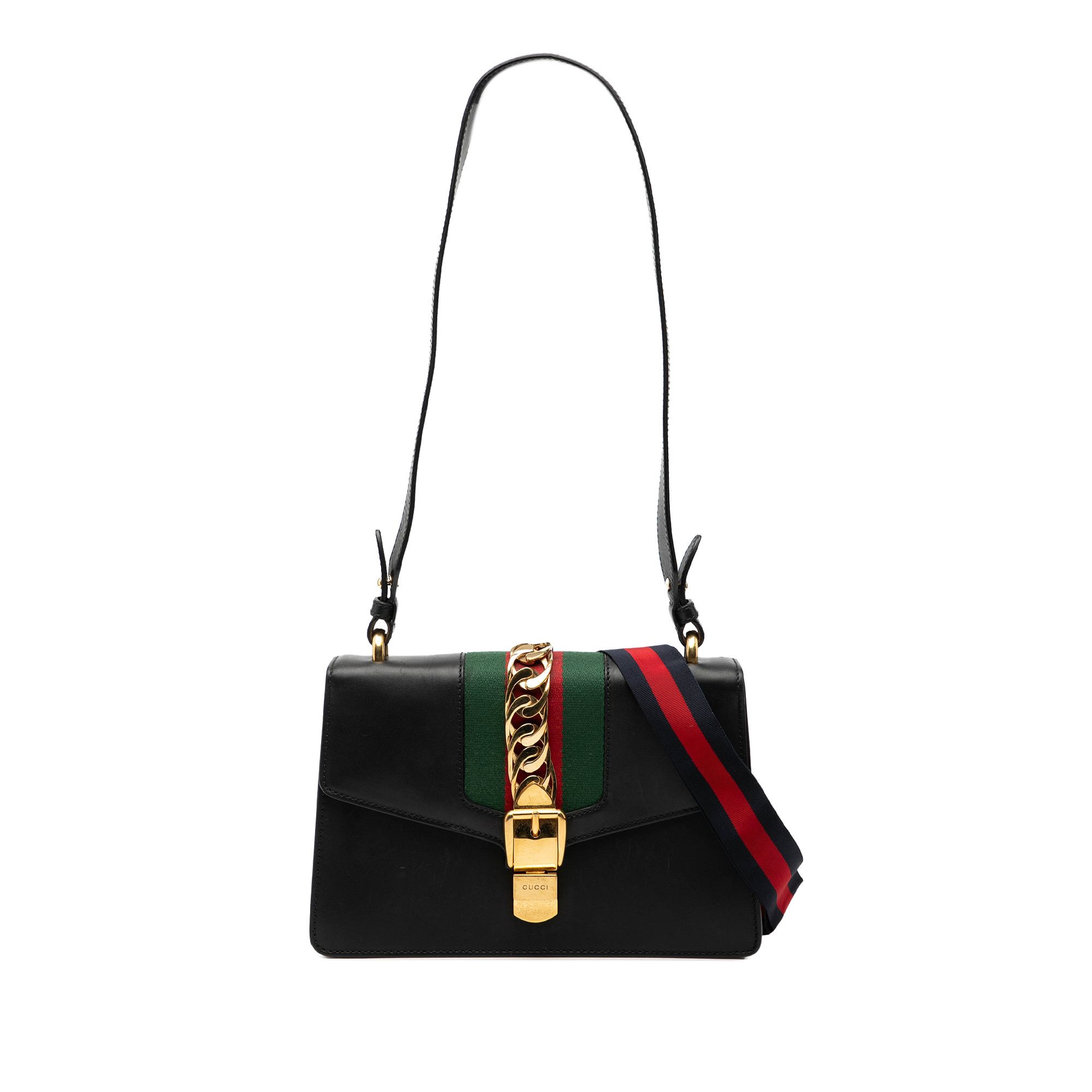 Gucci Gucci Small Leather Sylvie Web Satchel Size ONE SIZE - 1 Thumbnail