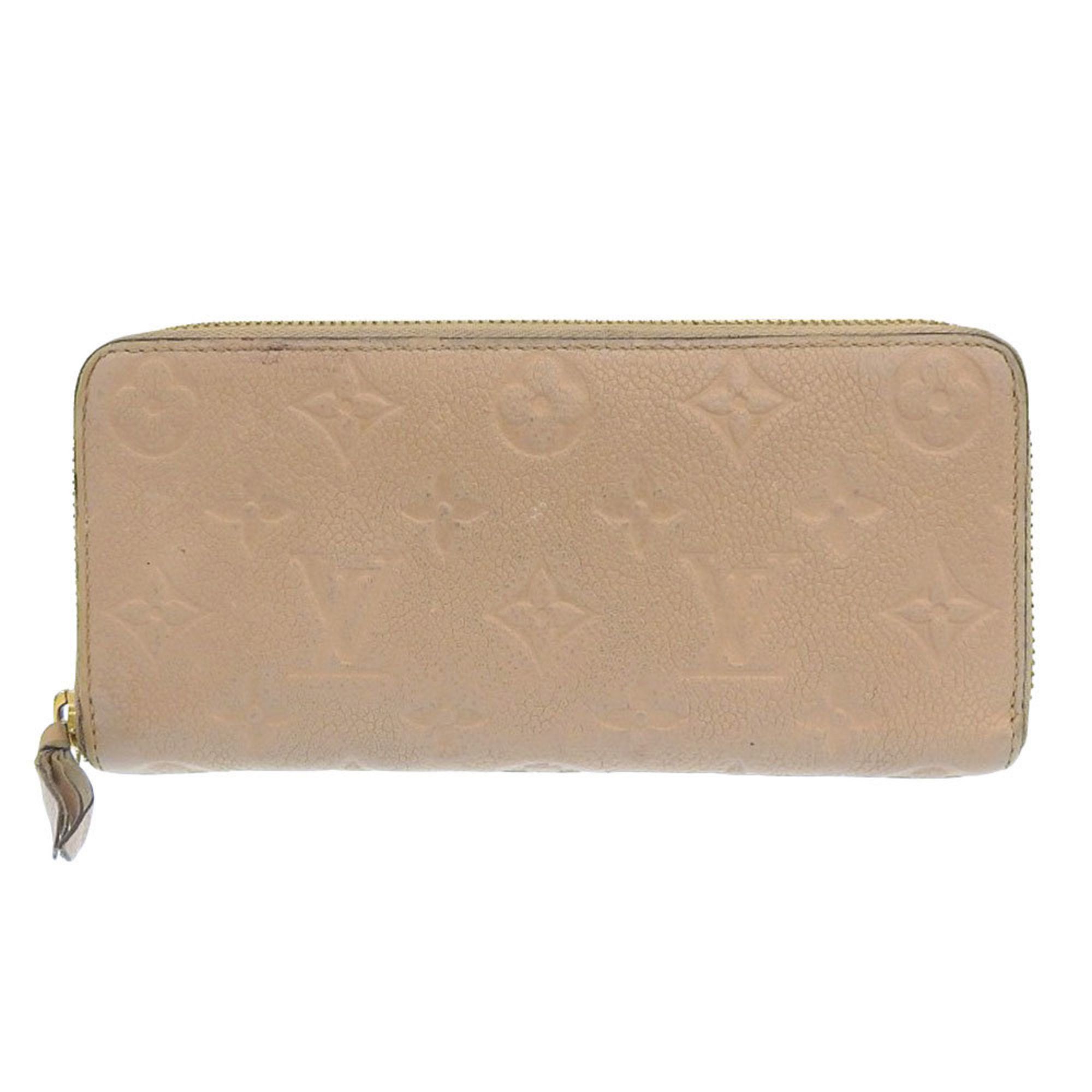 Louis Vuitton Louis Vuitton Monogram Empreinte Portefeuille Clemence M60173 Round Long Wallet Dune Size ONE SIZE - 1 Thumbnail
