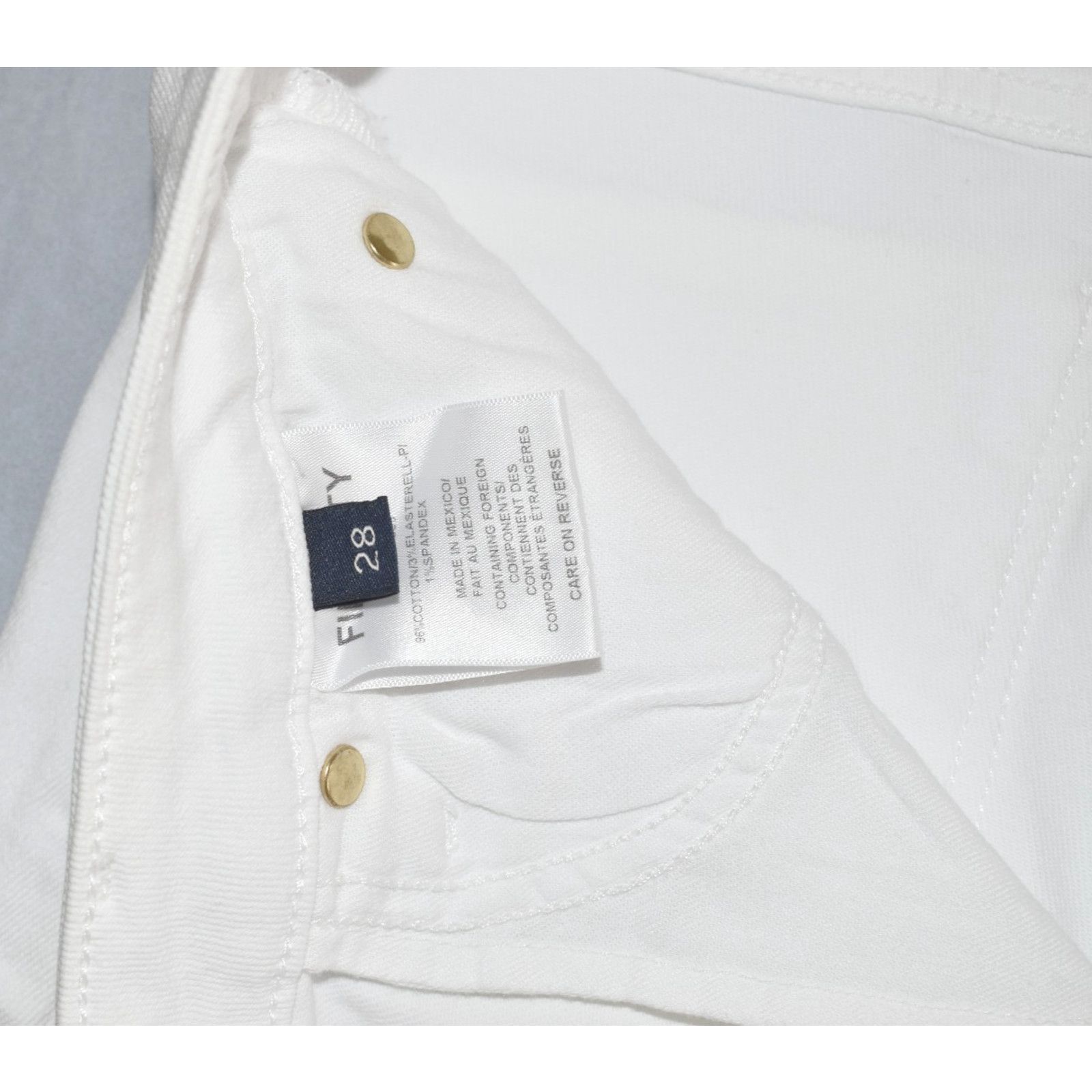 Fidelity NWOT FIDELITY Vintage White High Wide Leg Crop Jeans Size 28 Size 31" - 6 Thumbnail