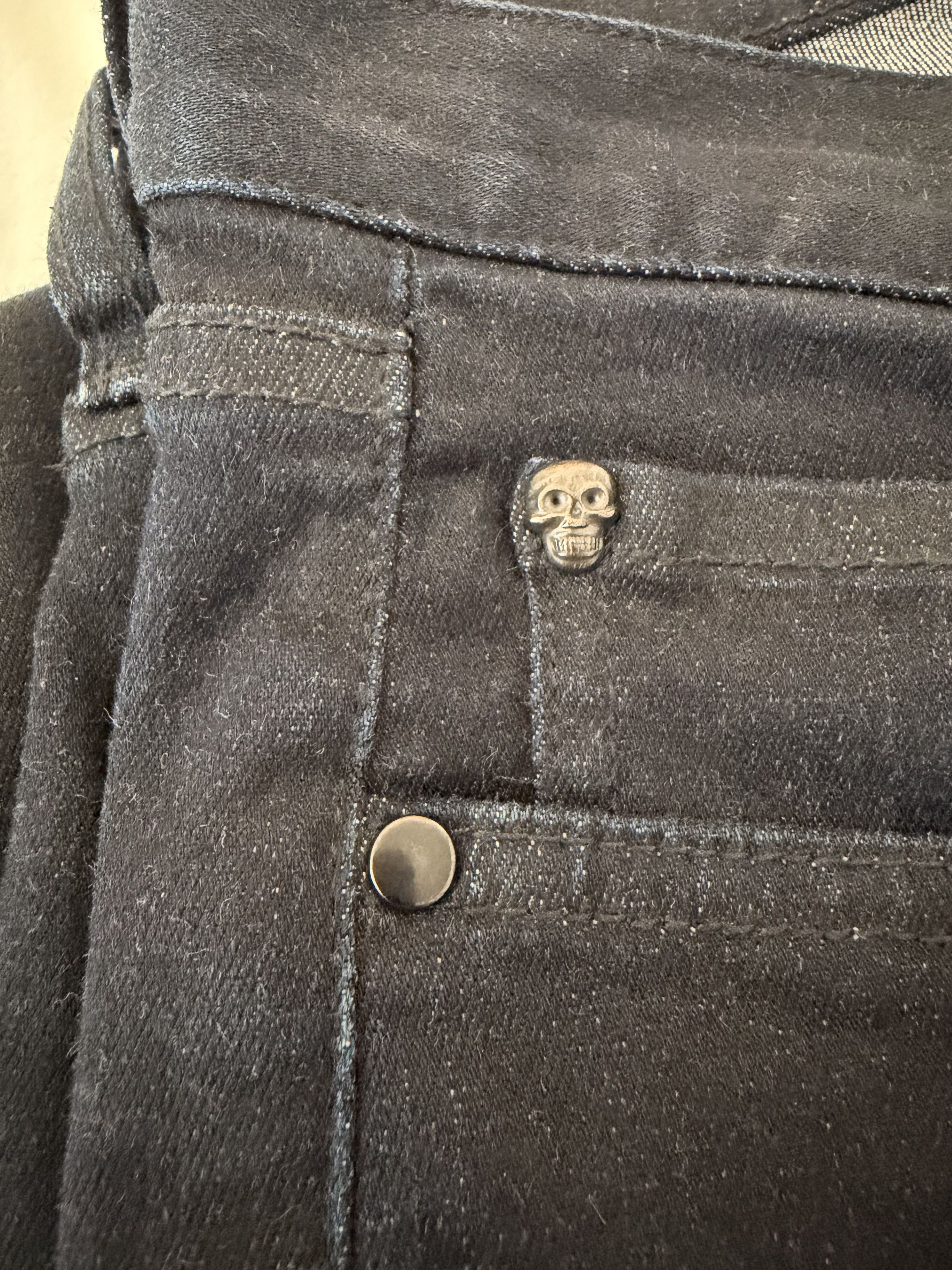 John Varvatos Dark Jeans Size US 33 - 7 Thumbnail