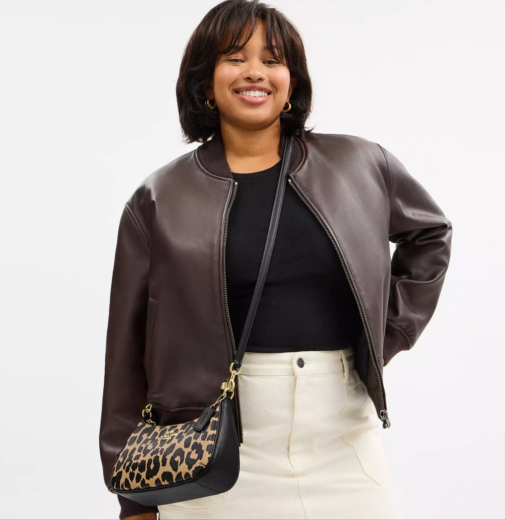 Coach Teri Shoulder Bag With Leopard Print CBH61 Size ONE SIZE - 10 Thumbnail