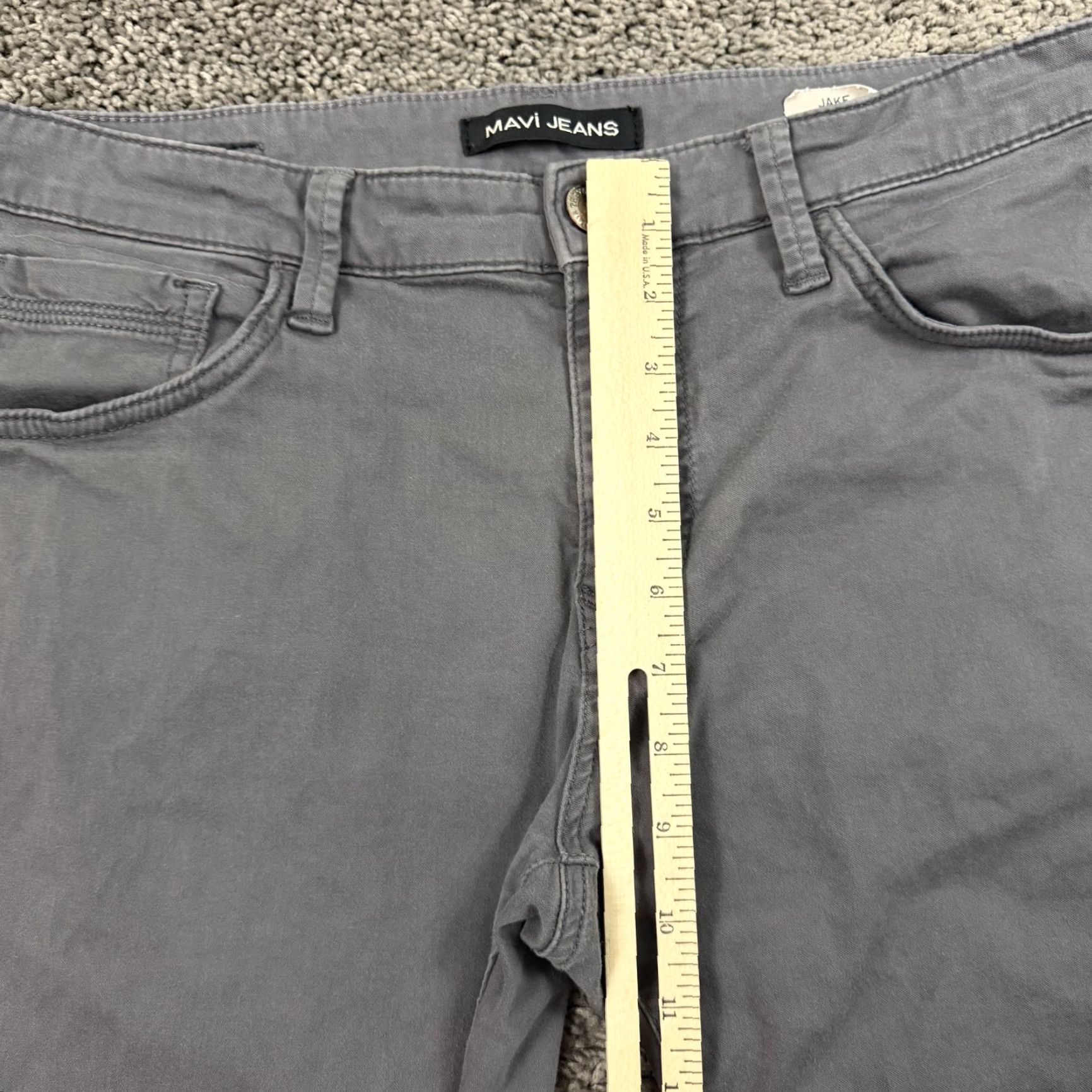 Mavi Mavi Pants Mens 33 Gray Slim Leg Stretch Chino 5 Pocket Jake Straight Stretch Casual Size US 33 - 4 Thumbnail