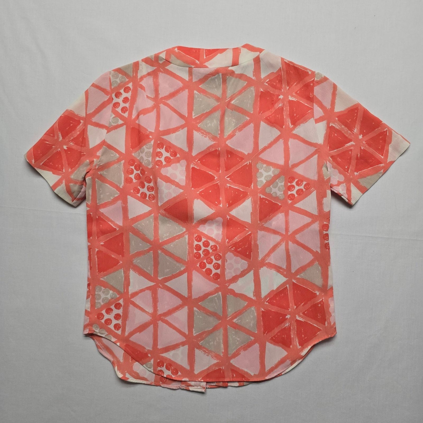 Vintage Vintage Majestic Blouse Coral Geometric Print Button Shirt Size L / US 10 / IT 46 - 5 Thumbnail