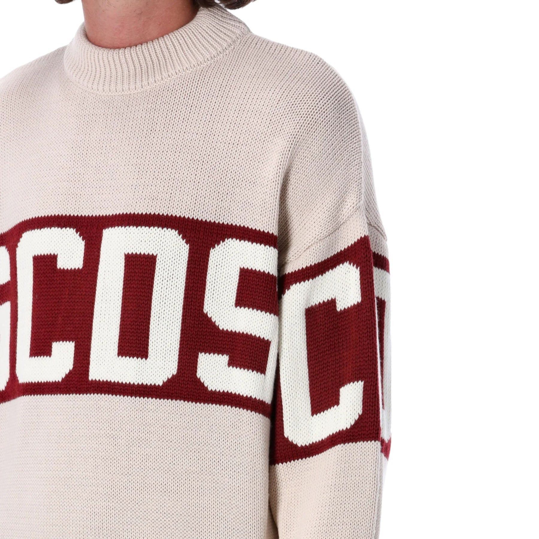 Wool Logo Band Sweater Beige Red 1XL -, Men's — image 5 of 5