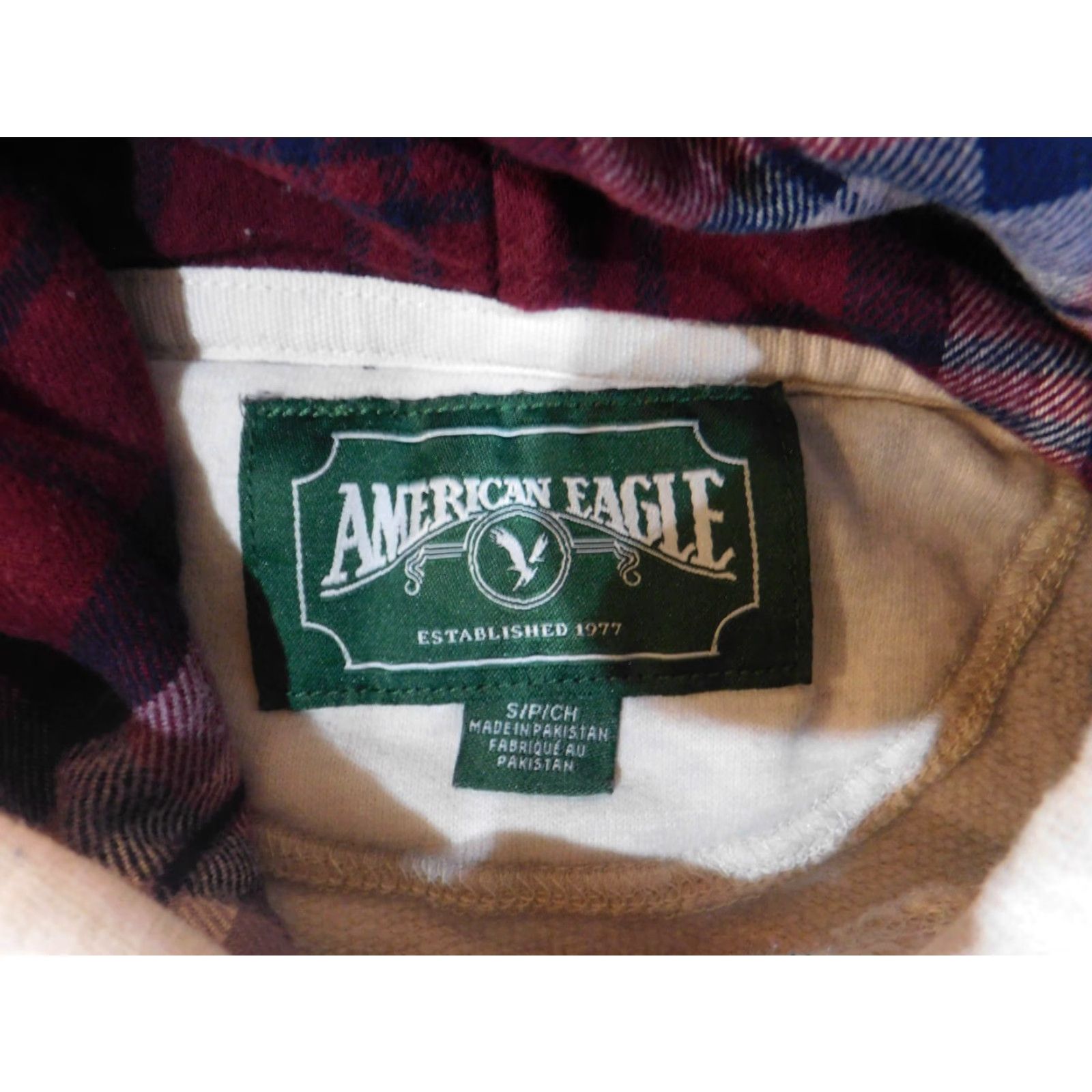 American Eagle Outfitters VINTAGE American Eagle Outfitters Hoodie Men S Beige Pullover Logo Knit Cotton Long Sleeve Hooded Regular Size S Mens Size US S / EU 44-46 / 1 - 5 Thumbnail