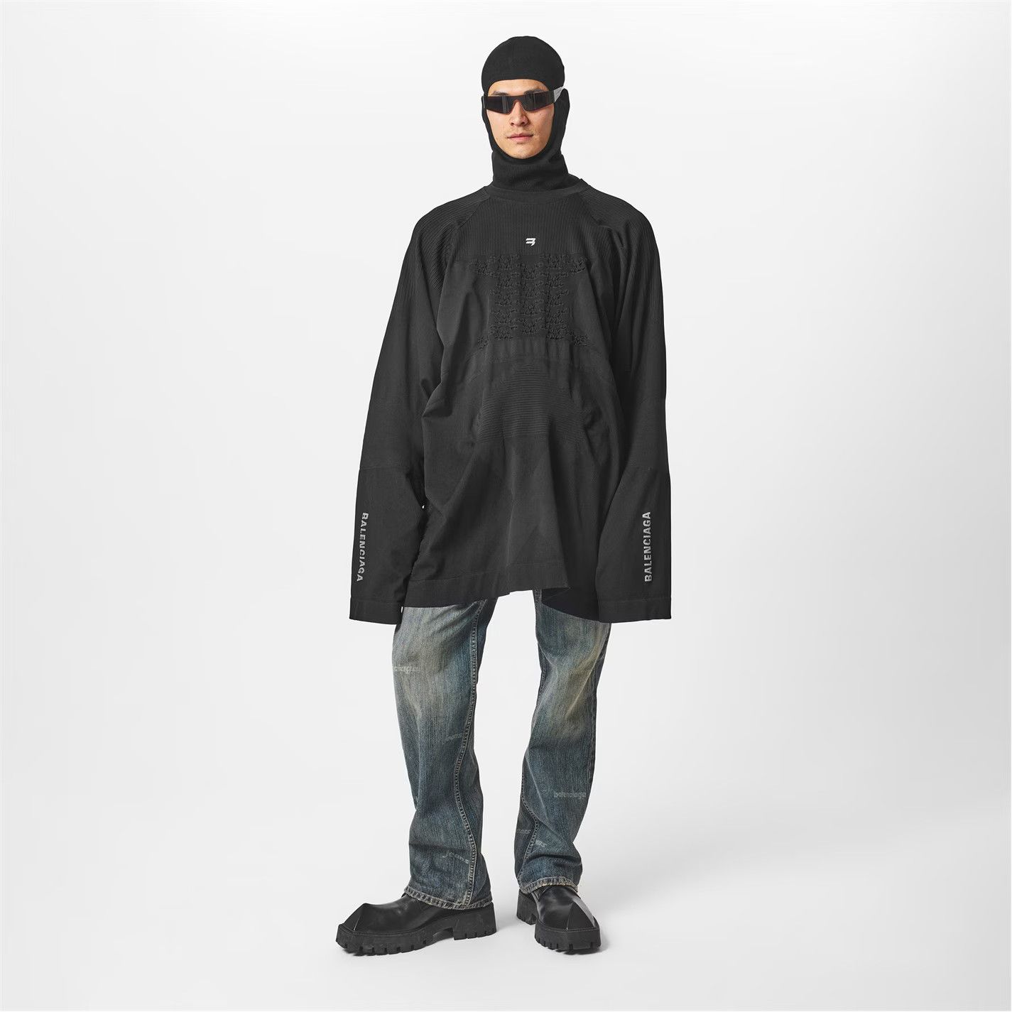 Balenciaga o1g2r1mq0226 Size: 1 / Cold Weather Balaclava In Black Size ONE SIZE - 5 Thumbnail