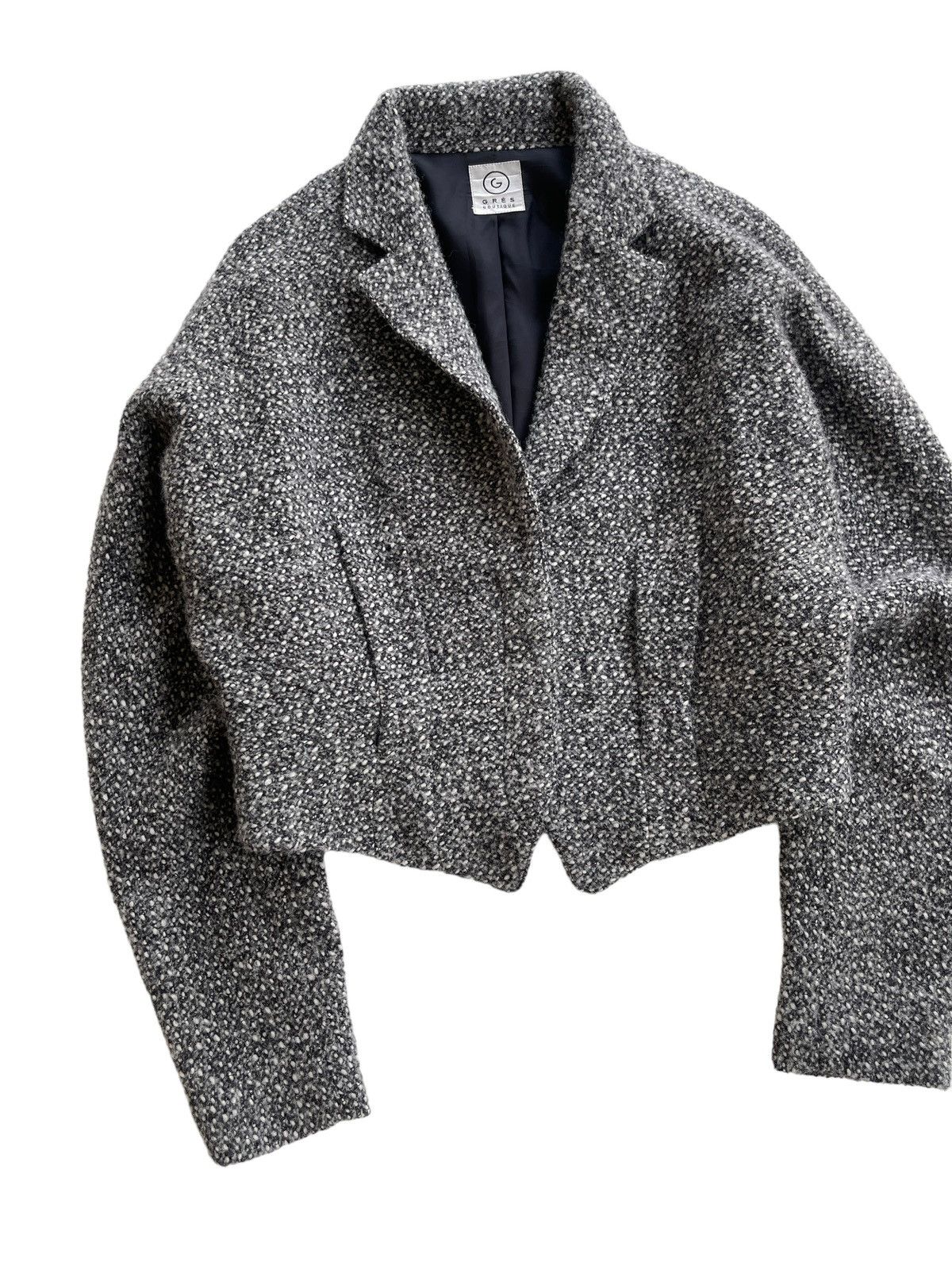 Japanese Brand Gres Wool Cropped Batwing Jacket France Size M / US 6-8 / IT 42-44 - 3 Thumbnail
