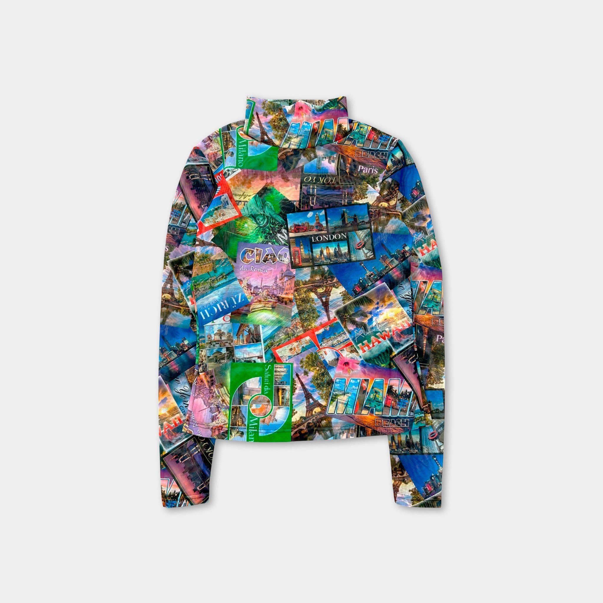 Balenciaga Balenciaga Postcard Print Mesh Long Sleeve Size US M / EU 48-50 / 2 - 1 Thumbnail