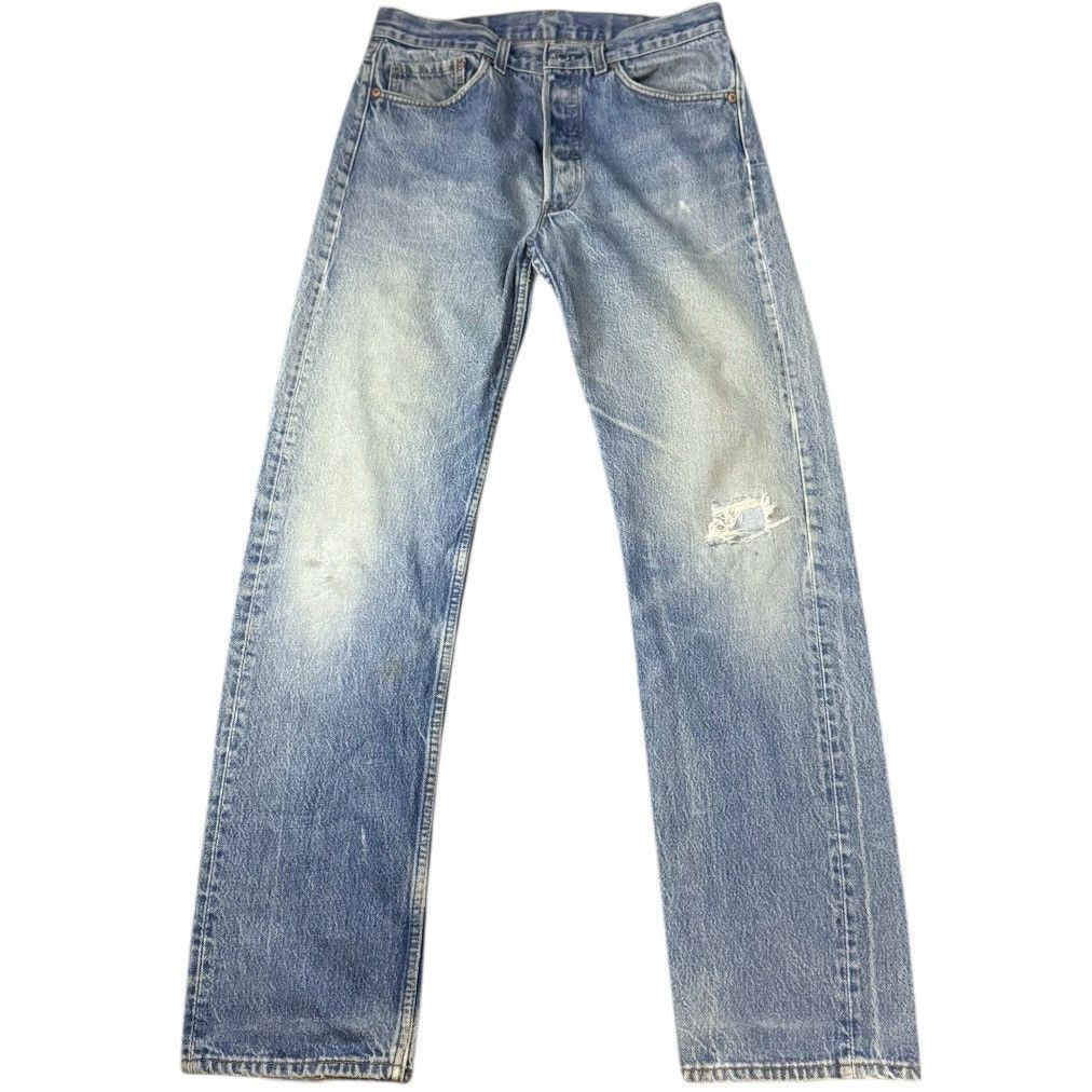 Levi's Vintage Clothing Vintage Levis 501 Acid Washed Faded Aging Denim Made in Usa Size US 33 - 1 Thumbnail