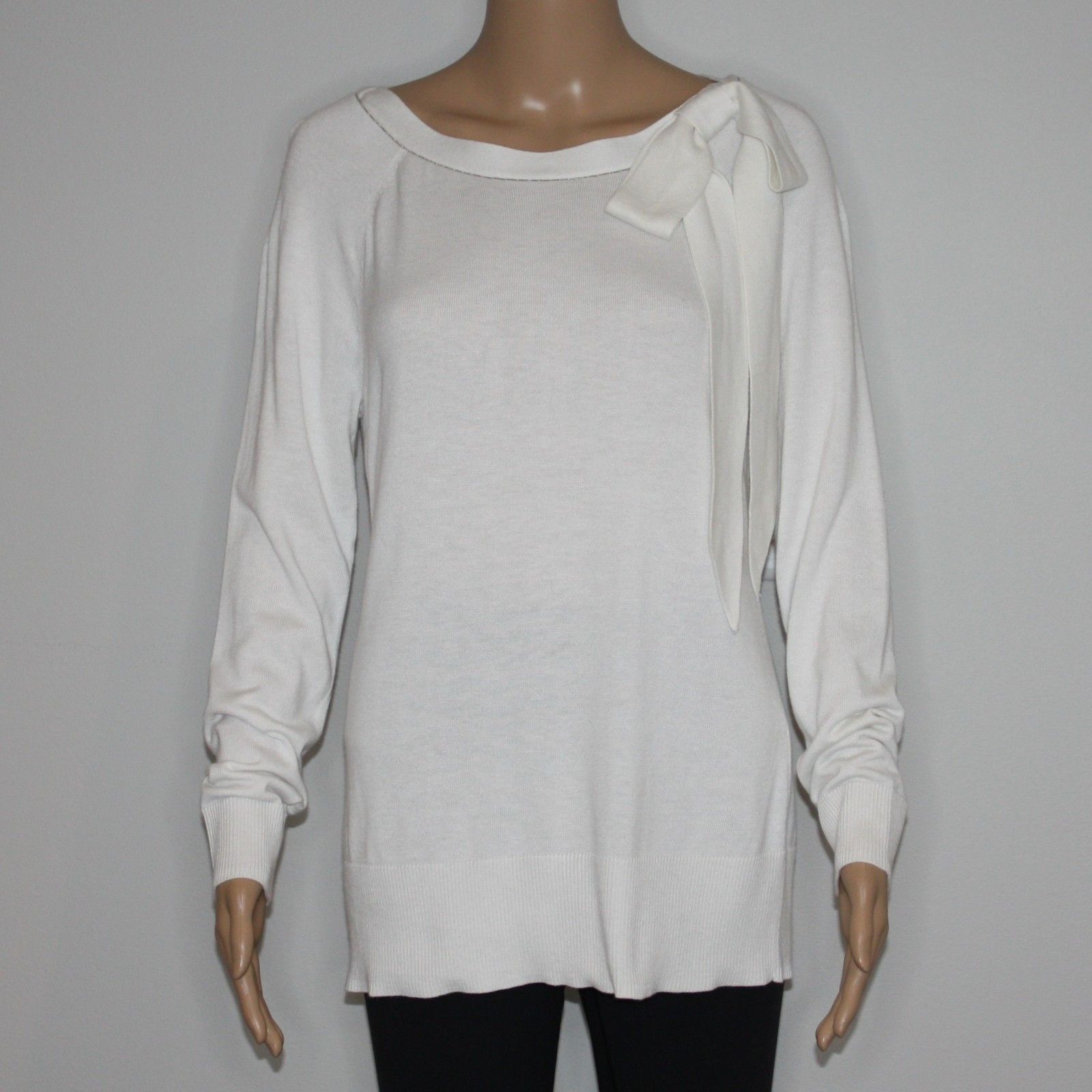 White House Black Market Bow Shoulder Raglan Sweater in size M NWT $89 Size M / US 6-8 / IT 42-44 - 7 Thumbnail