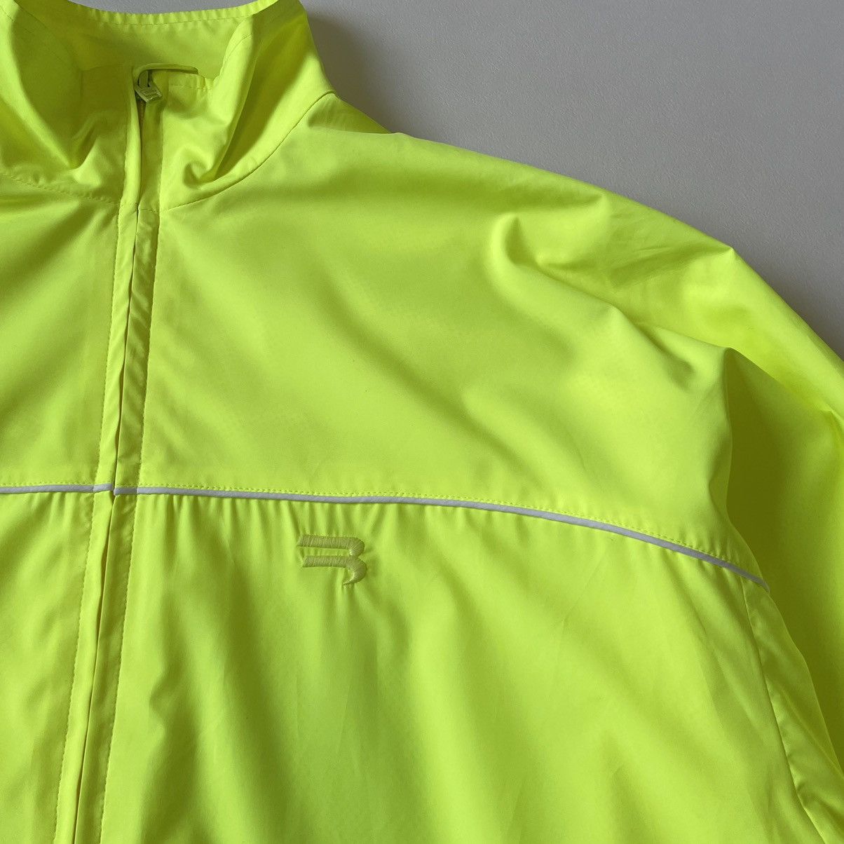 Balenciaga S/S 20 Neon Yellow ‘B’ Logo Track Jacket Size US M / EU 48-50 / 2 - 6 Thumbnail