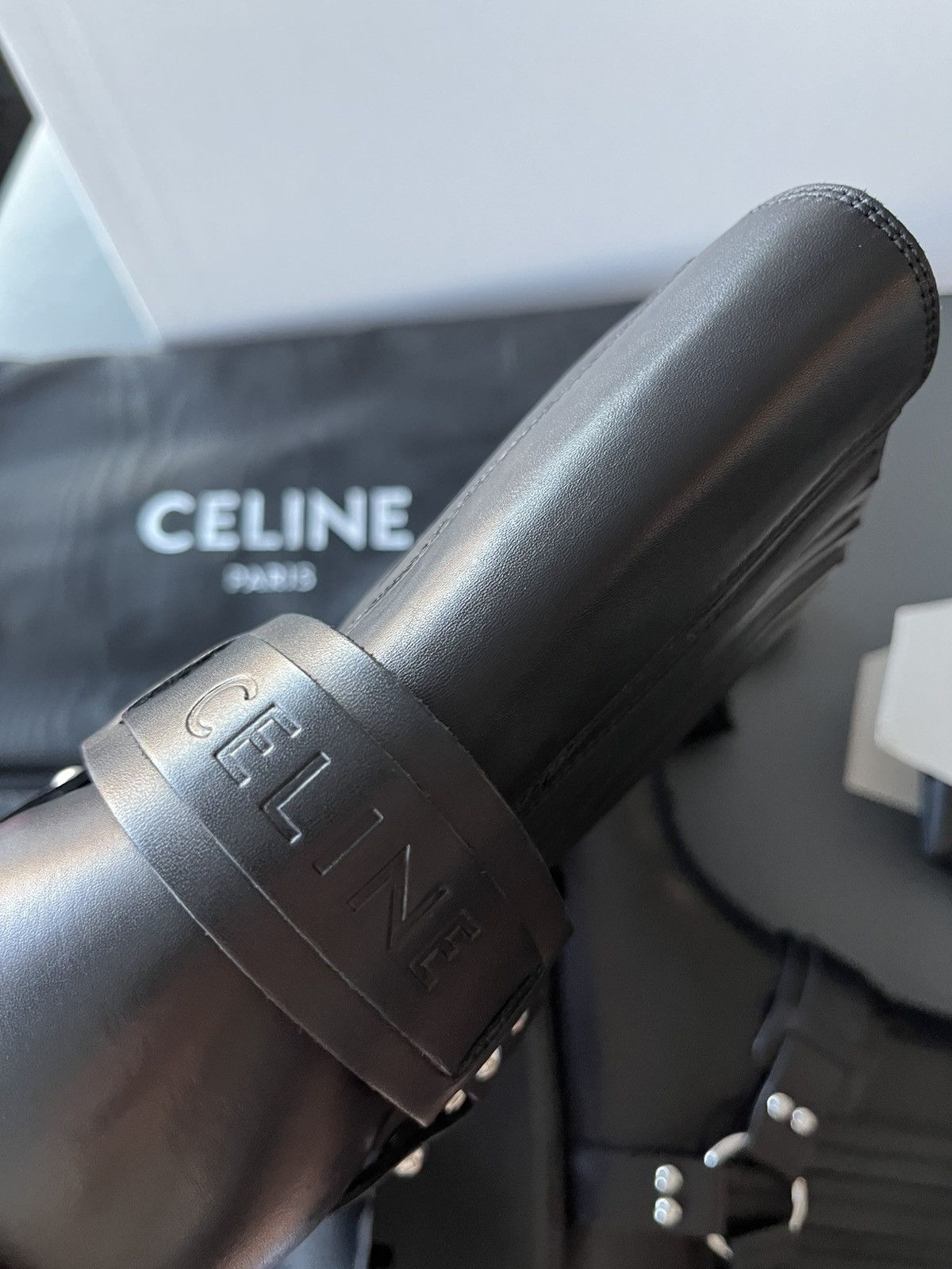 Celine × Hedi Slimane Super Runway Celine Hedi Slimane Biker Chelsea Boots New Size US 11 / EU 44 - 12 Thumbnail