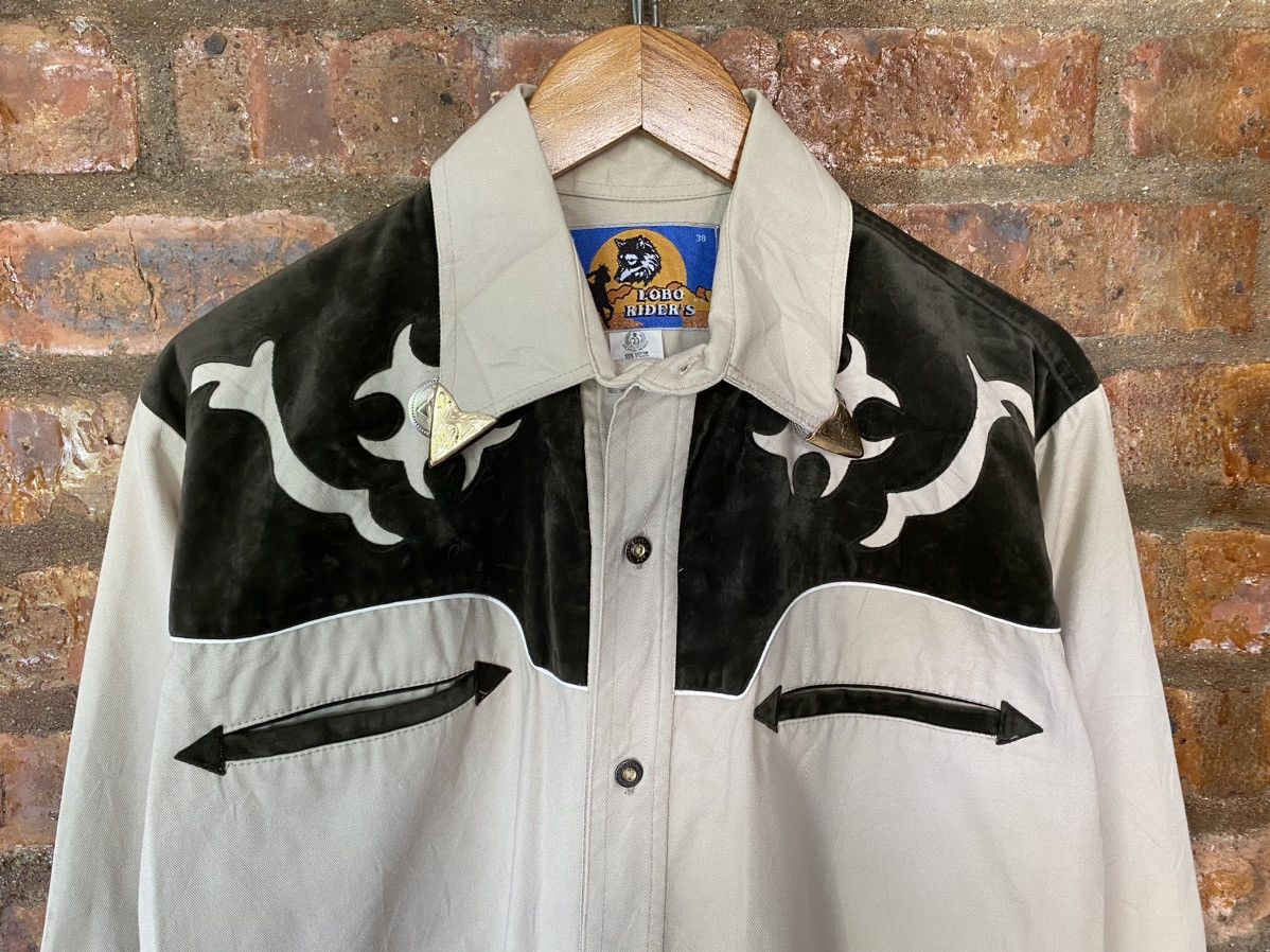 Cowboy Equipment 1990s Lobo Rider Cowboy western metal collar shirt Size US L / EU 52-54 / 3 - 3 Thumbnail