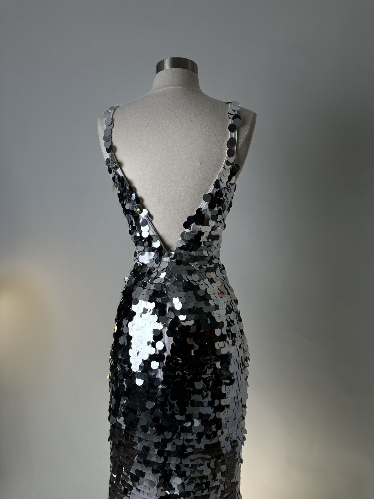 Other Brand New US 6 Jovani Maxi Evening Dress in Silver Color Size M / US 6-8 / IT 42-44 - 5 Thumbnail