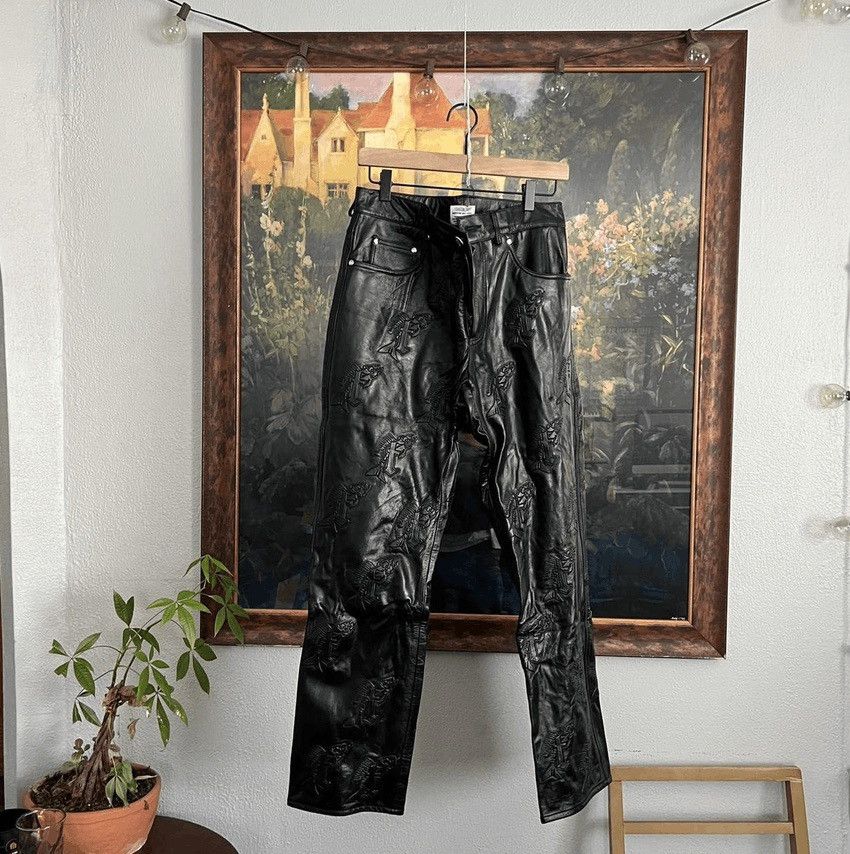 Designer Fishingforscale LeatherPants Size US 34 / EU 50 - 2 Thumbnail