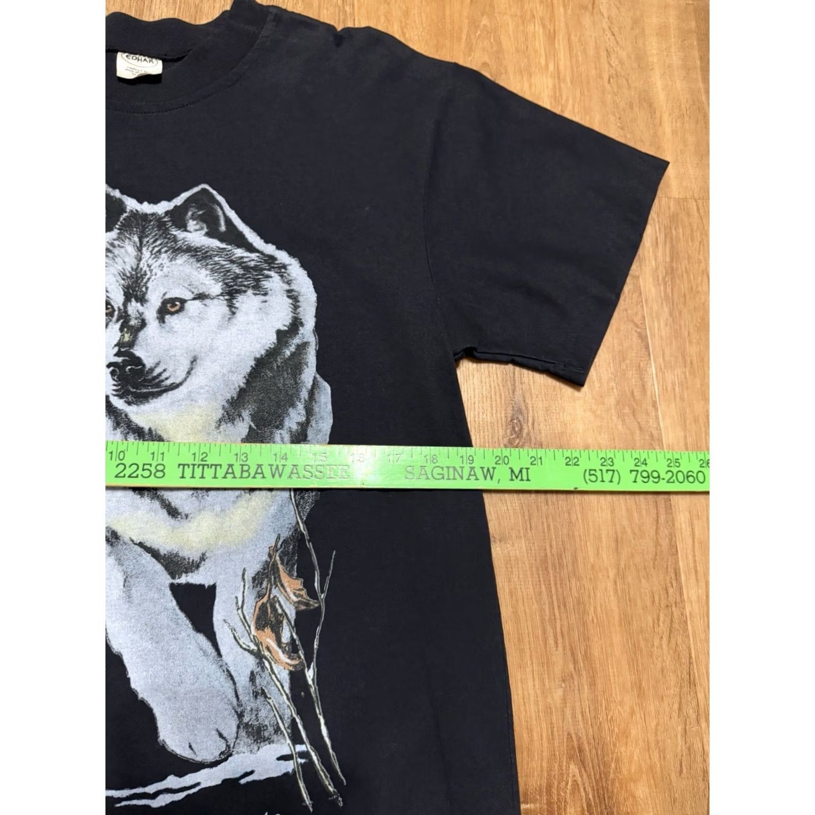 Ed Hardy VINTAGE Wolf Big Print Nature Tee Tshirt Black Mens L Canada Edhar T-Shirt Nature 90s Wolves Mens L Canada Size US L / EU 52-54 / 3 - 7 Thumbnail