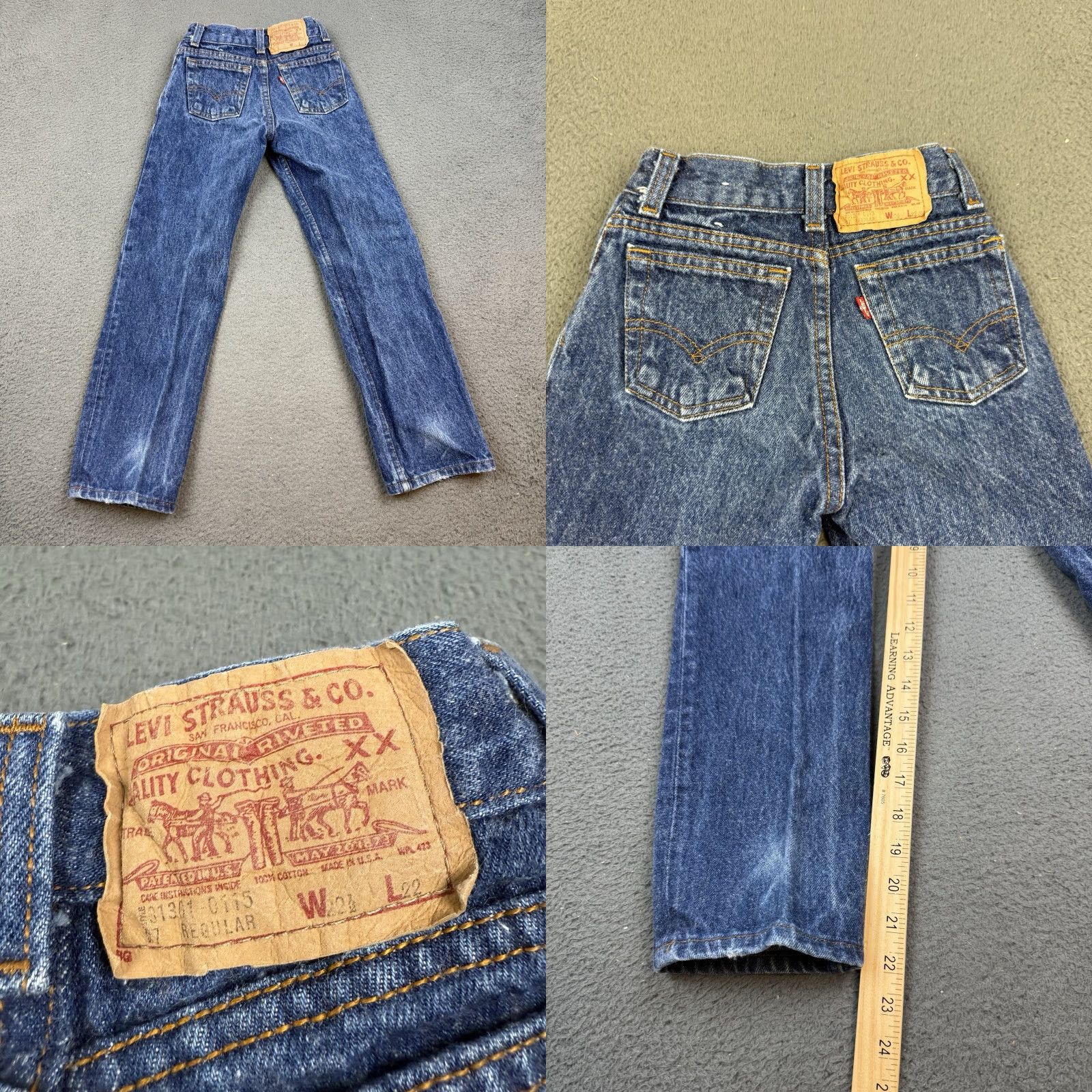 Levi's VINTAGE Levi's Jeans Womens 7 18x22 Blue Denim Straight Leg 31301-0115 Jeans Womens Blue 90s? Size 28" / US 6 / IT 42 - 8 Thumbnail