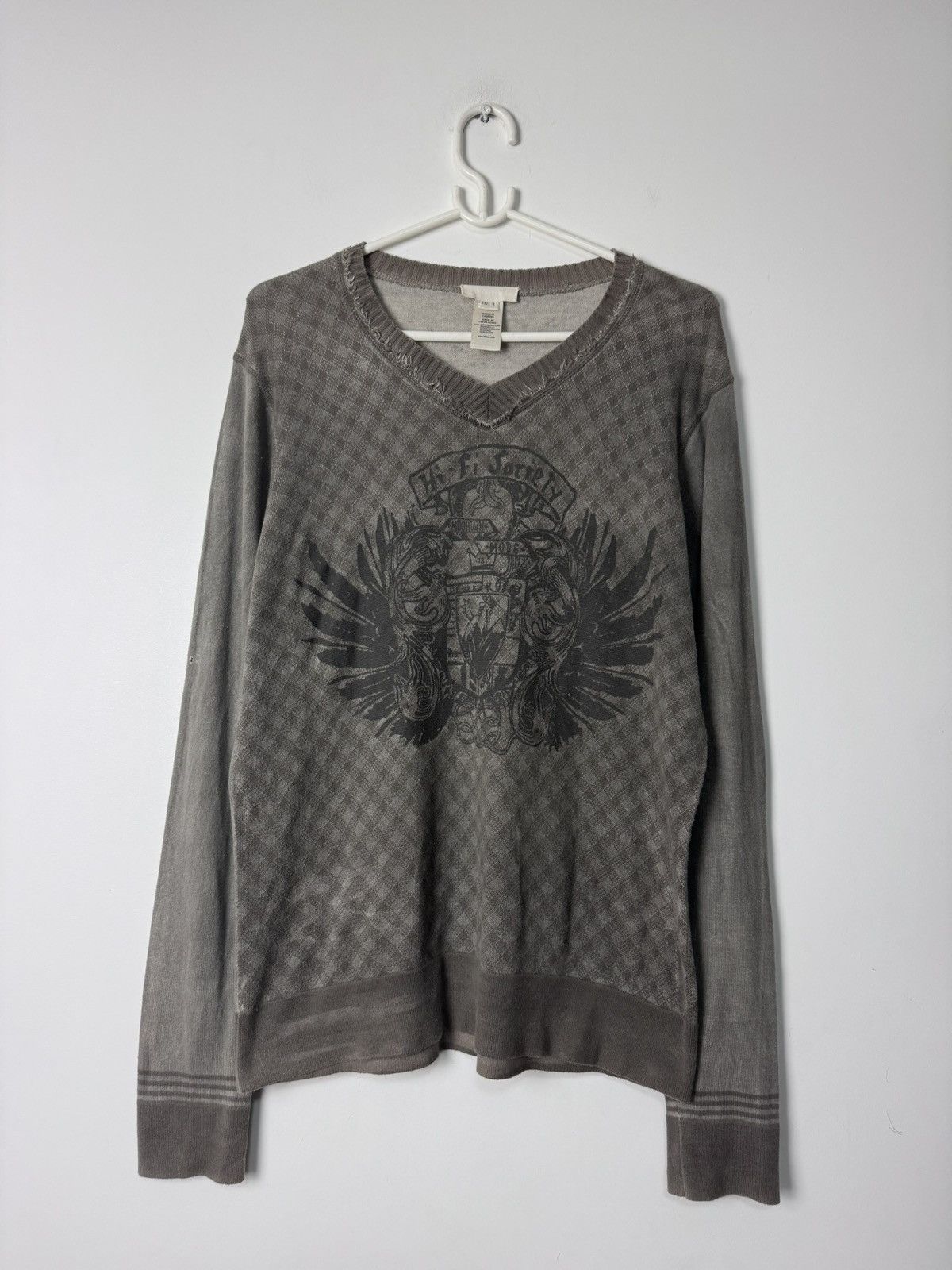 Diesel Diesel Y2K Distressed Crest Knit Sweater 00s Vintage Archive Size US L / EU 52-54 / 3 - 1 Thumbnail