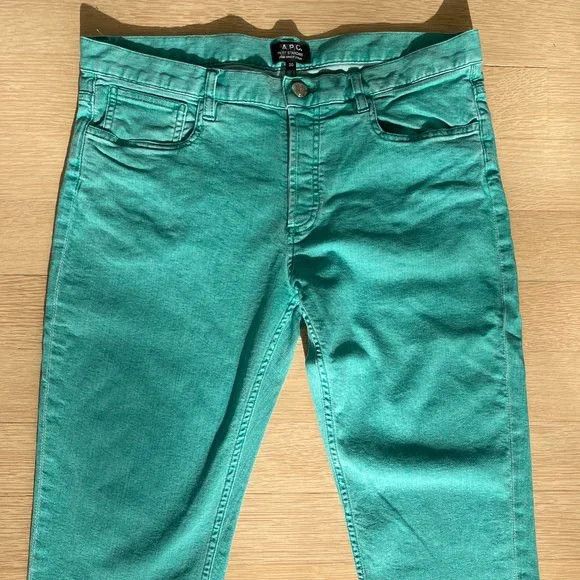 A.P.C. APC Green Jean Slim (Size 30) Size US 30 / EU 46 - 1 Thumbnail
