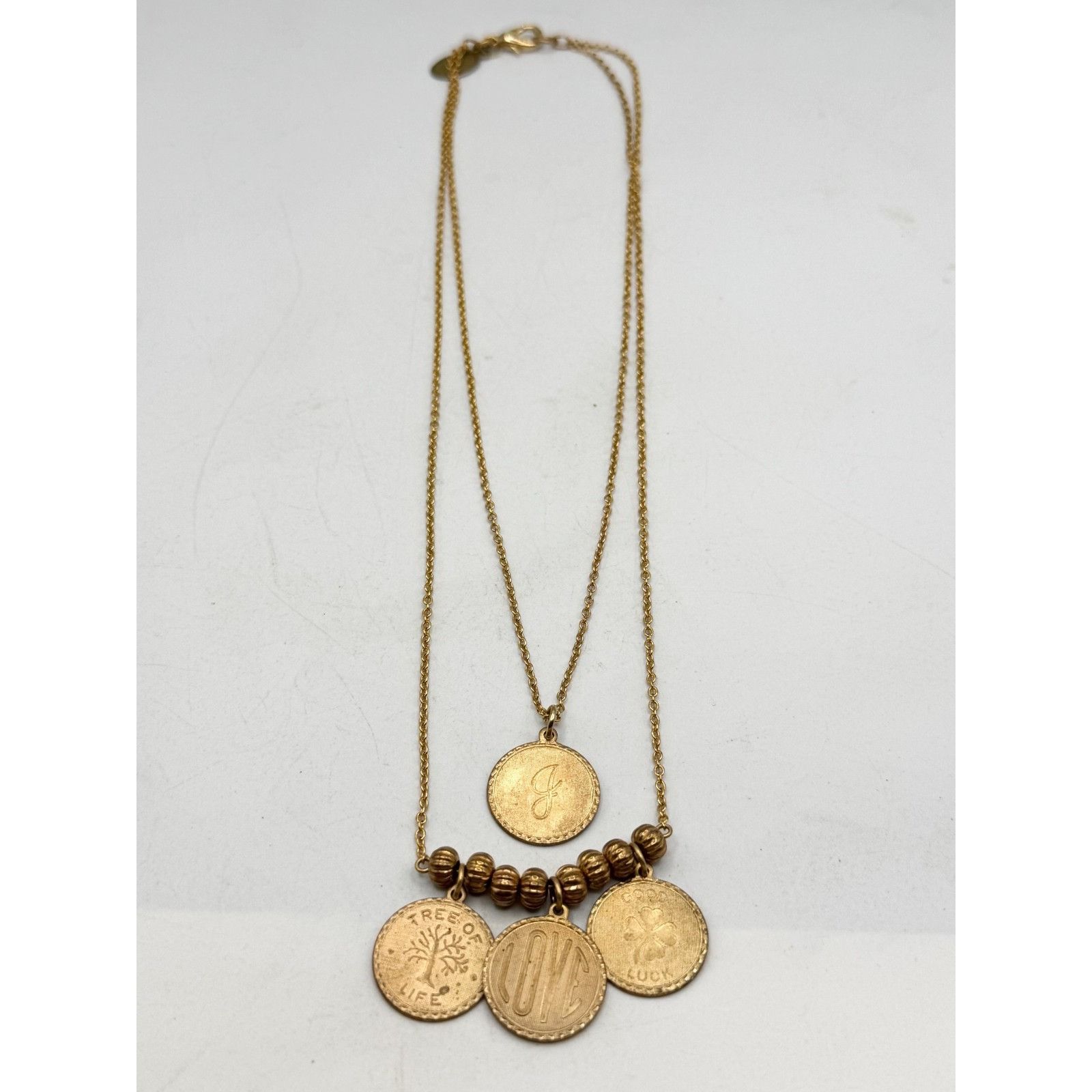Other Vintage love charm double strand necklace Size ONE SIZE - 6 Thumbnail