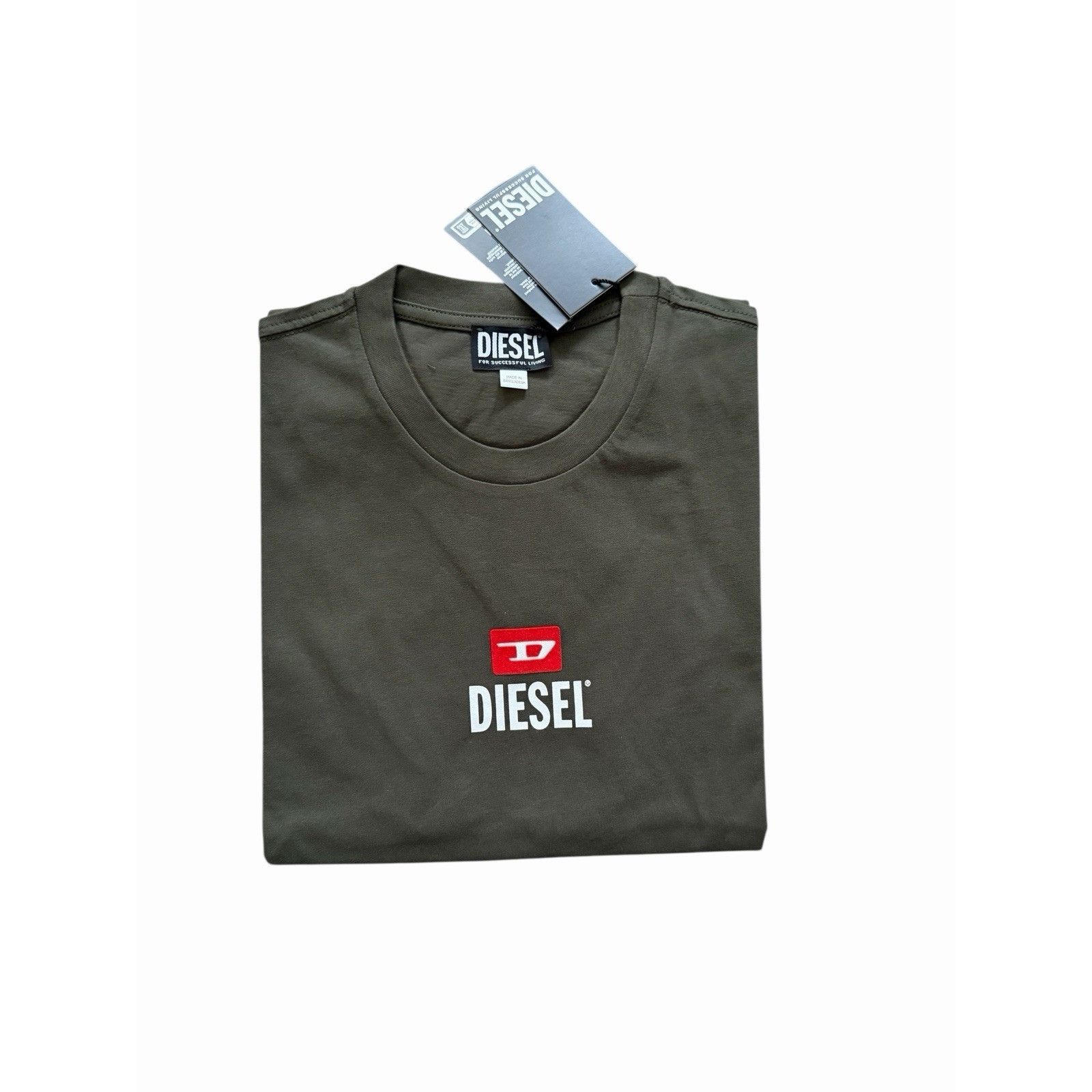 Diesel Diesel T-Just Small D Logo Maglietta T-Shirt Green Size L Size US L / EU 52-54 / 3 - 4 Thumbnail