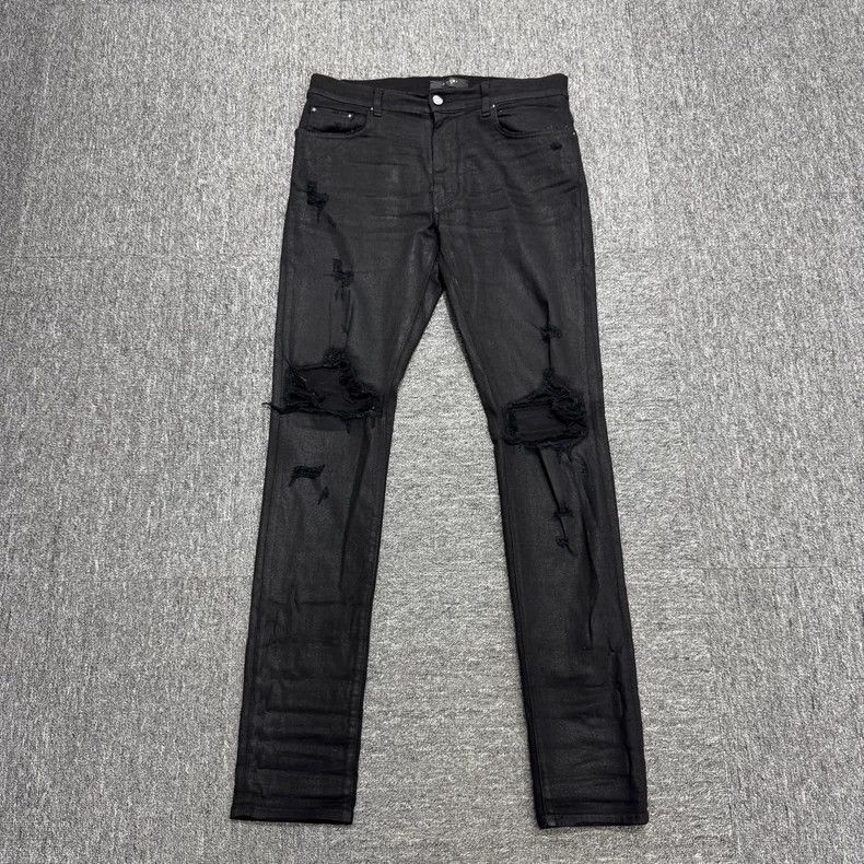 Amiri Amiri Black Hole Distressed Jeans Size US 34 / EU 50 - 1 Thumbnail