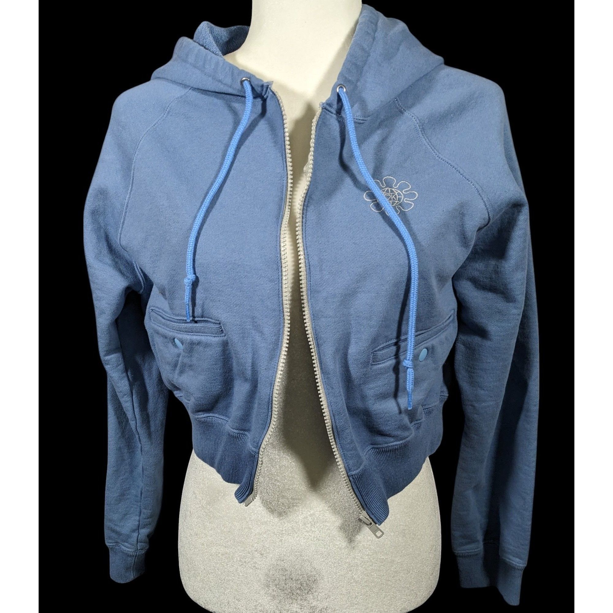 Other OK Kiko Blue Hooded Track Jacket With Pockets Size Medium Size M / US 6-8 / IT 42-44 - 4 Thumbnail