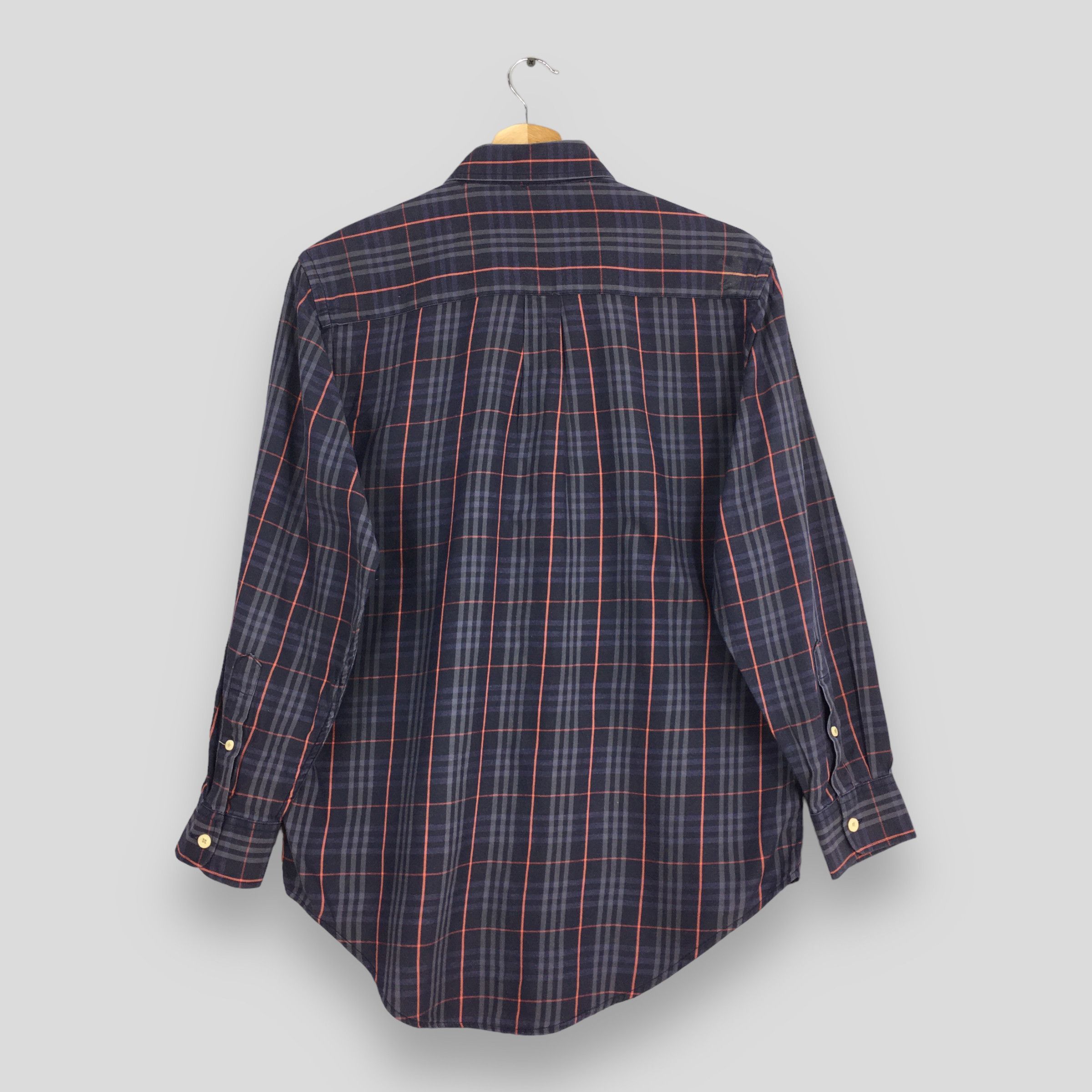 Burberry × Vintage Vintage 90s Burberrys Nova Check Blue Tartan Shirt Small Size US S / EU 44-46 / 1 - 6 Thumbnail