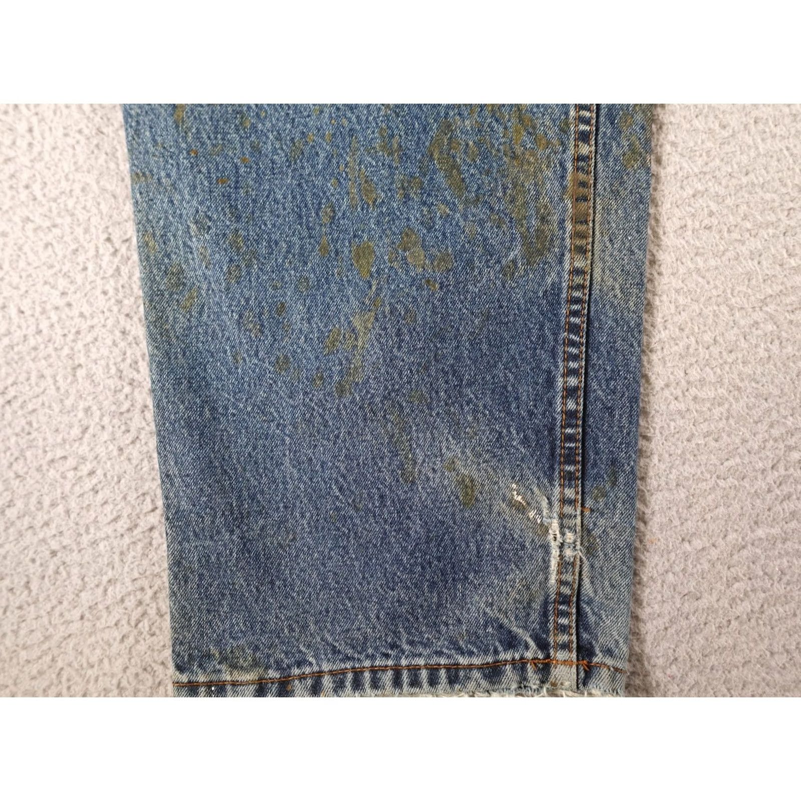 U.S. Polo Assn. VINTAGE US Polo Assn Jeans Mens 32x30 Blue Distressed Carpenter Skater Baggy Straight Pockets USA Flag 1890 Womens/Boys? Size US XS / EU 42 / 0 - 7 Thumbnail