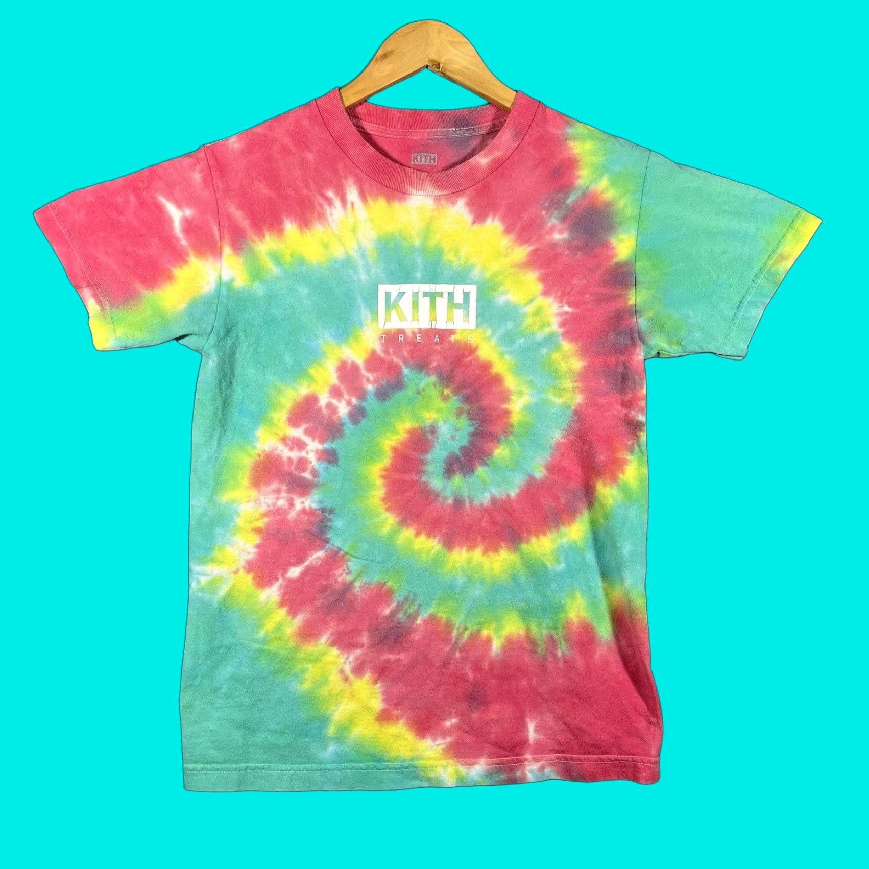 Kith KITH Treats Tie Dye Tee Shirt T-Shirt Crew Neck Short Sleeve Men S Green Blue Pink Authentic Small Adult Size S Tee Shirt Size US S / EU 44-46 / 1 - 1 Thumbnail