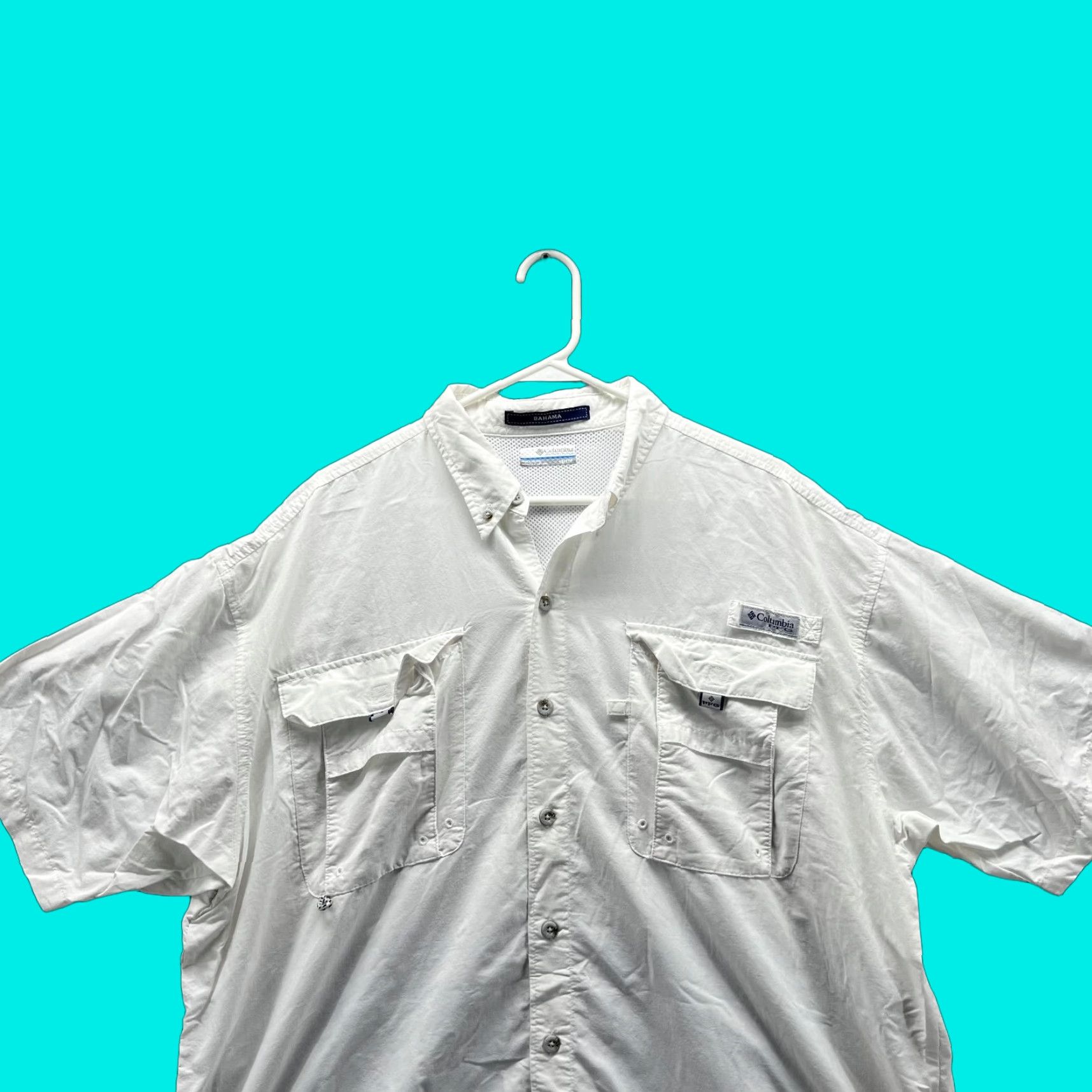 Vintage Columbia Shirt Men 1X White Button-Up Short Sleeve Casual All Seasons Big & Tall Vintage: No Size US XL / EU 56 / 4 - 1 Thumbnail