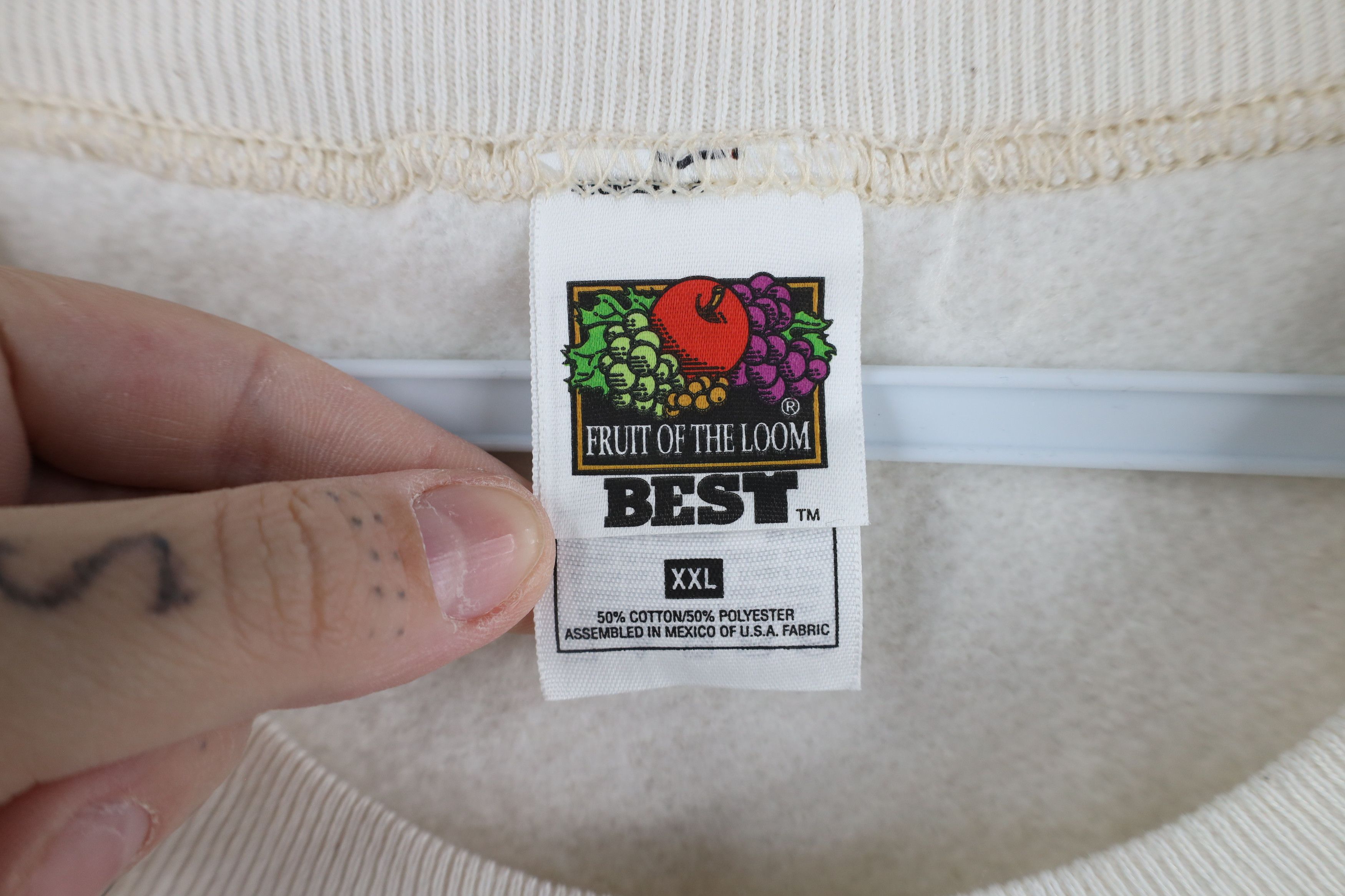 Vintage Vintage 90s Country Primitive Crewneck Sweatshirt Cream Size XXL / US 16-18 / IT 52-54 - 8 Thumbnail