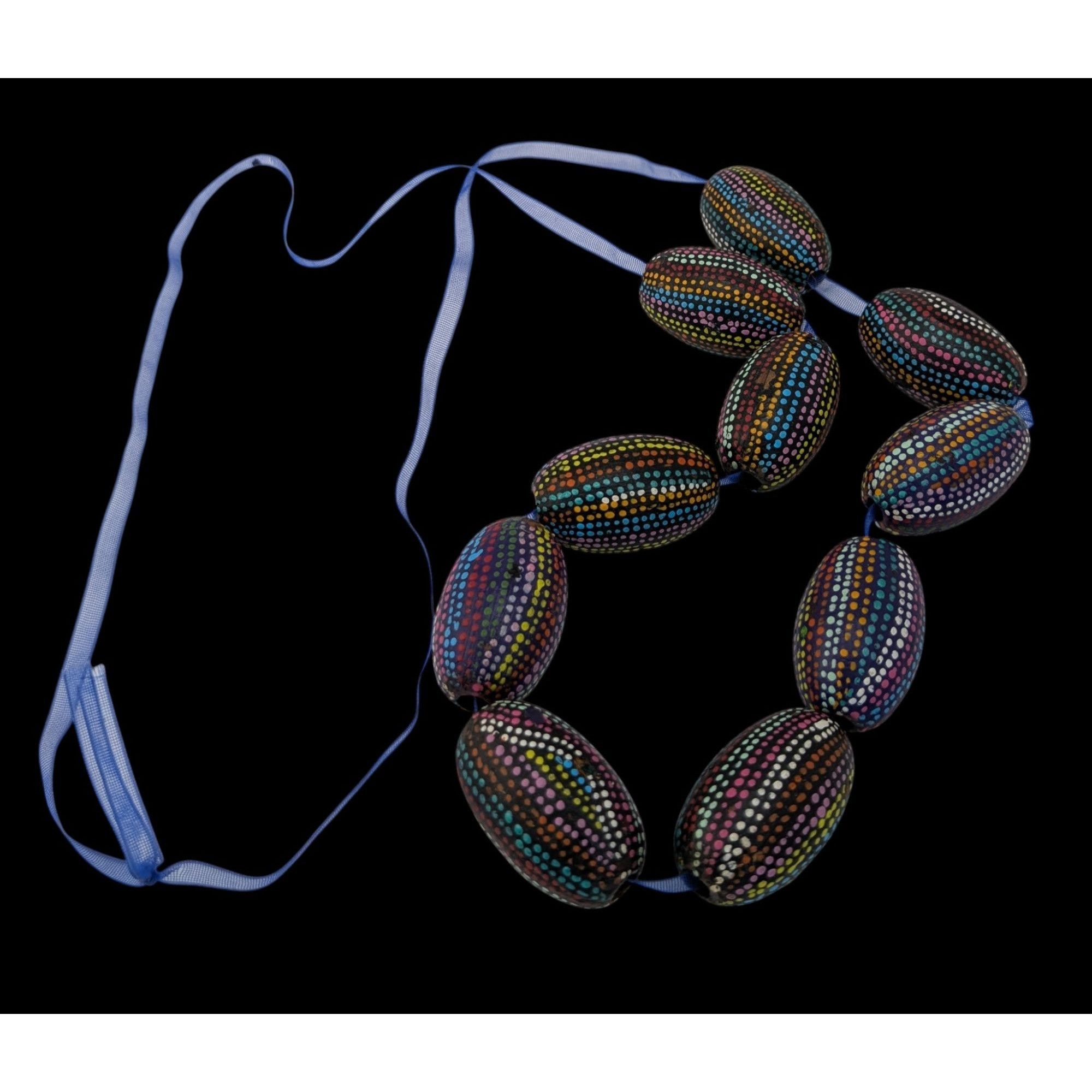 Handmade Handmade Nature Themed Necklace With Rainbow Painted Seeds & Size ONE SIZE - 2 Thumbnail