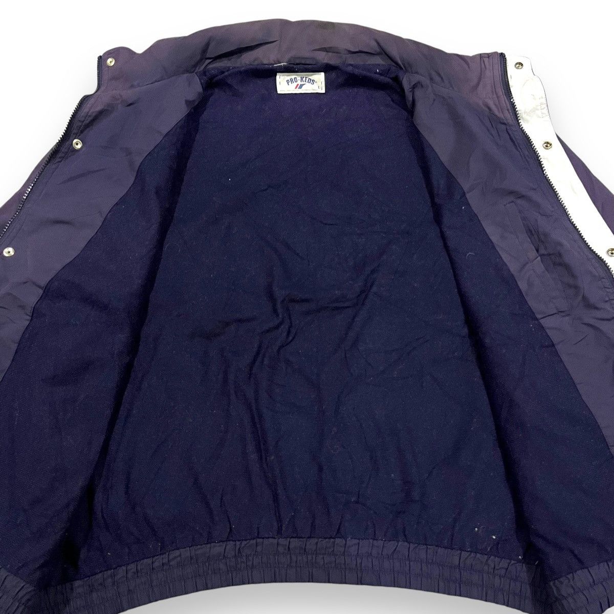 Pro-Keds × Vintage PRO-KEDS Hidden Hoodie Logo Spellout Bomber Jacket Size US L / EU 52-54 / 3 - 5 Thumbnail