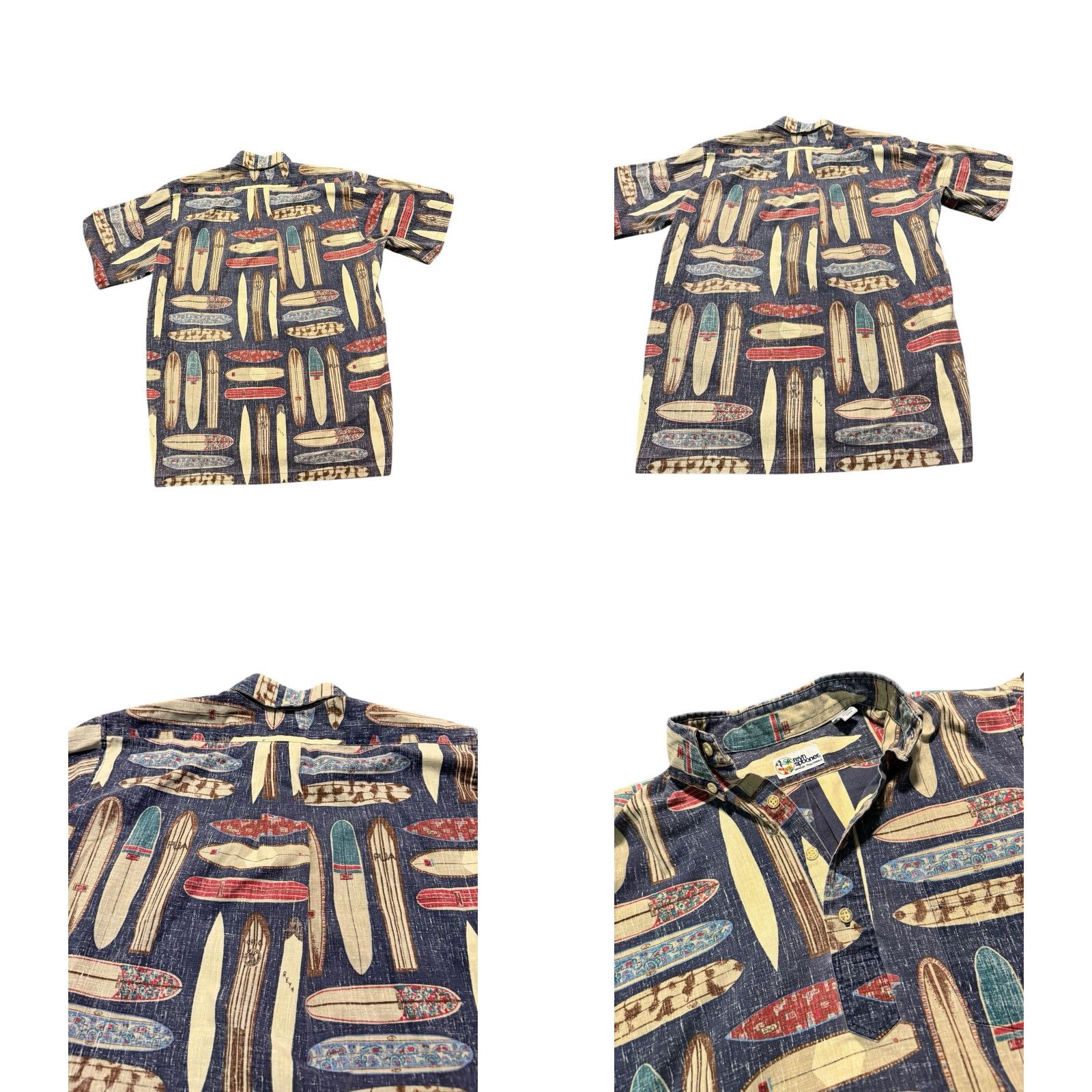 Reyn Spooner VINTAGE Reyn Spooner Hawaiian Shirt Mens S Surfboard Aloha All Over 90s Beach Tropical Floral Surfing Graphic Print Short Sleeve Button-Up Size US S / EU 44-46 / 1 - 8 Thumbnail