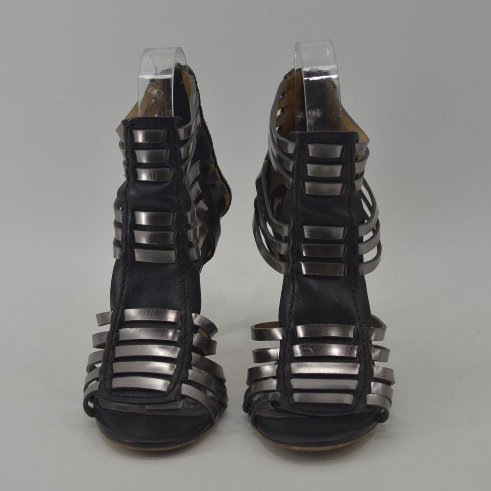 Coach Coach Lucy Women's Sandals Black Silver Metallic Leather 6.5 Size US 6.5 / IT 36.5 - 4 Thumbnail