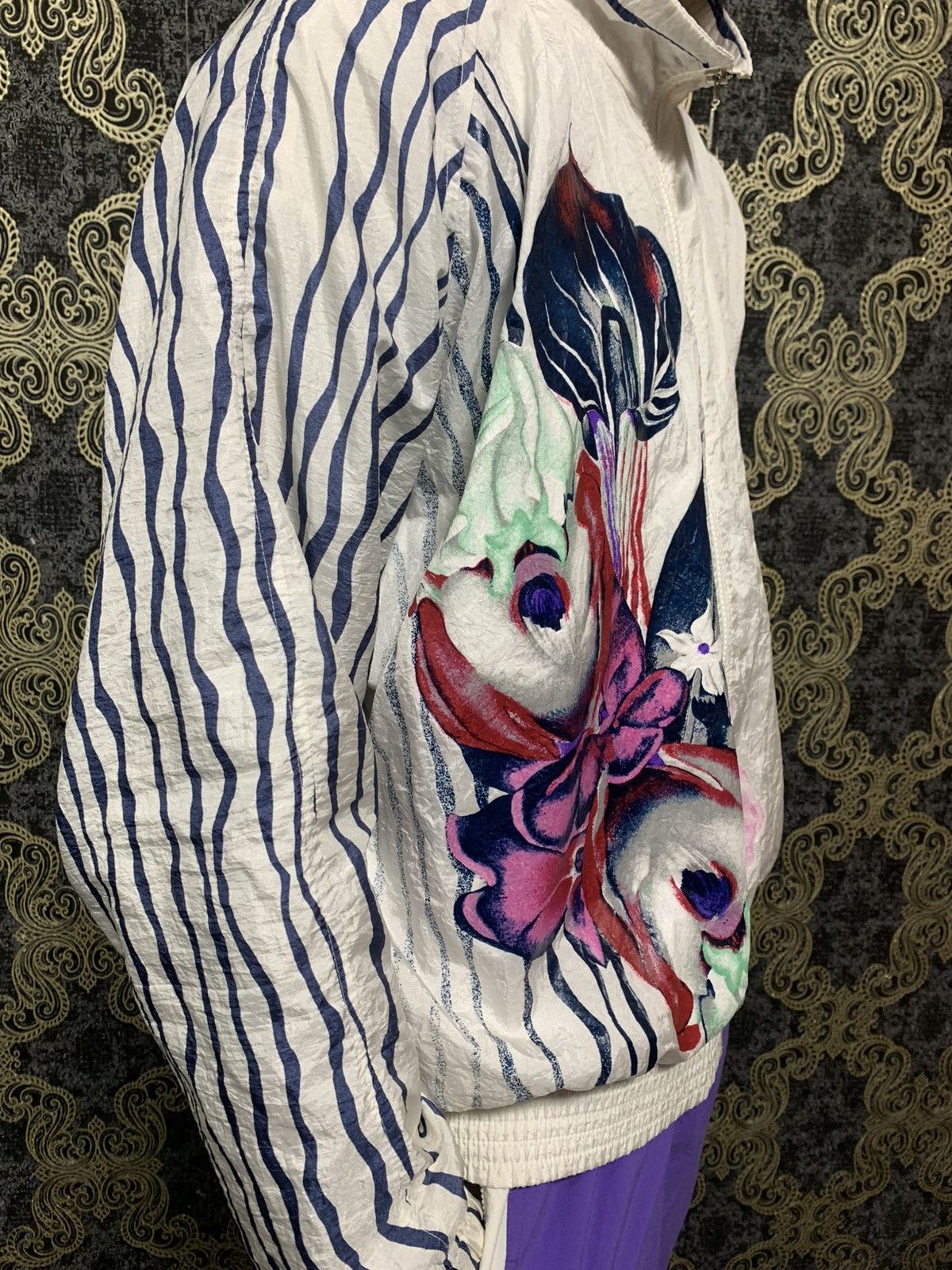 Sergio Tacchini Vintage Sergio Tacchini Floral Ladies Windbreaker Jacket Size XL / US 12-14 / IT 48-50 - 6 Thumbnail